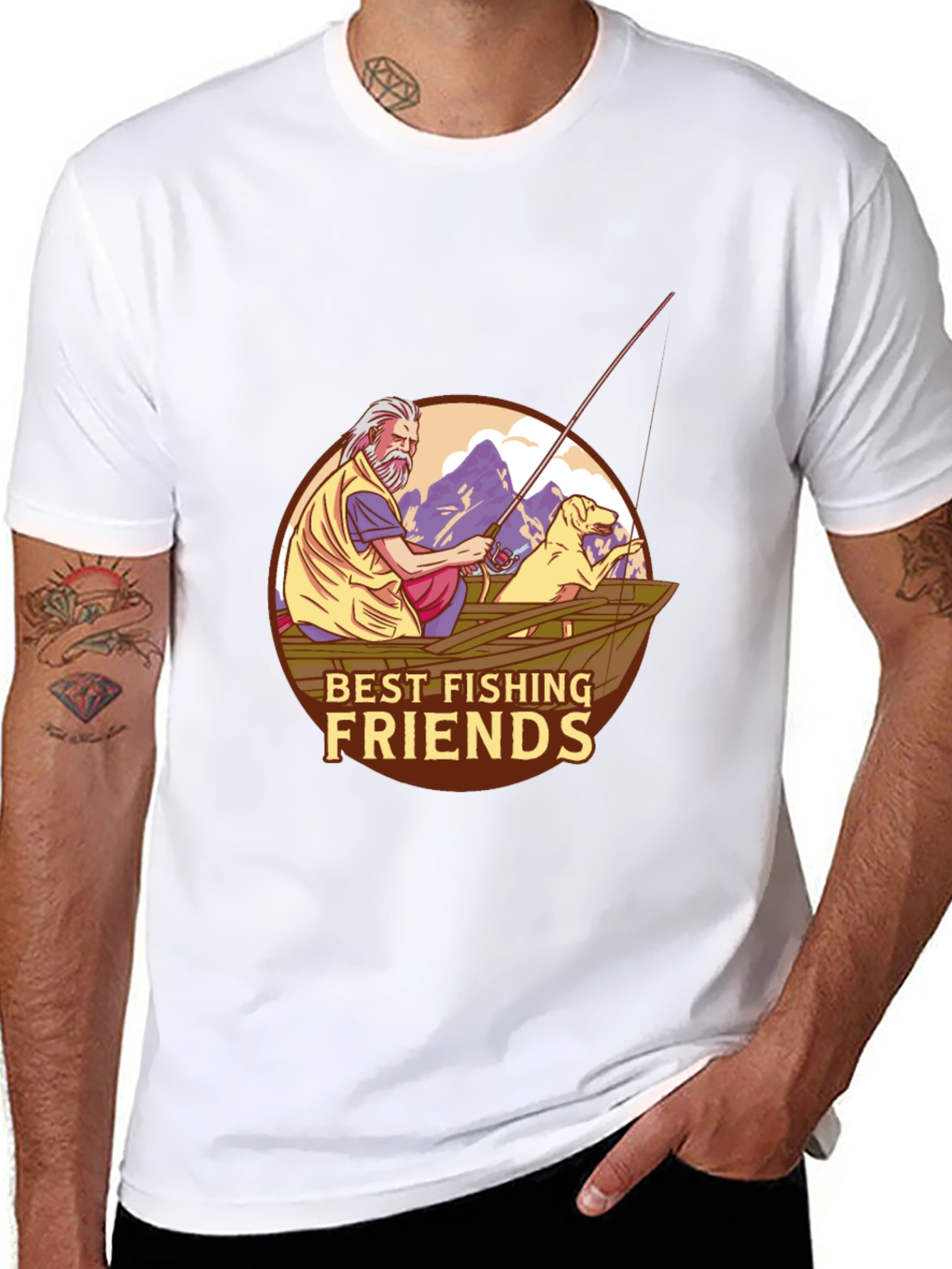Best Fishing Friends T-Shirt - Fisherman & Dog