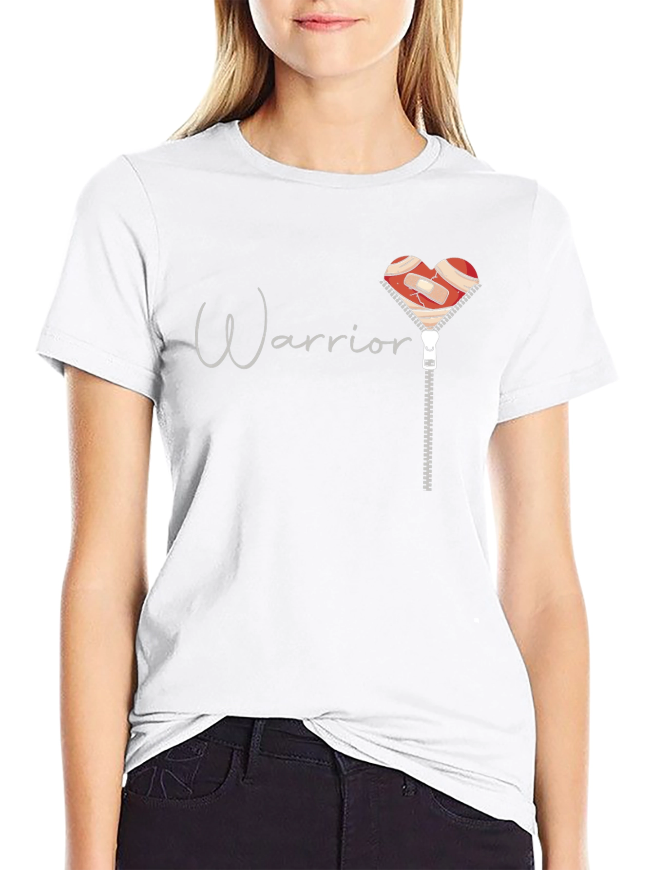 Warrior Heart Zipper T-Shirt