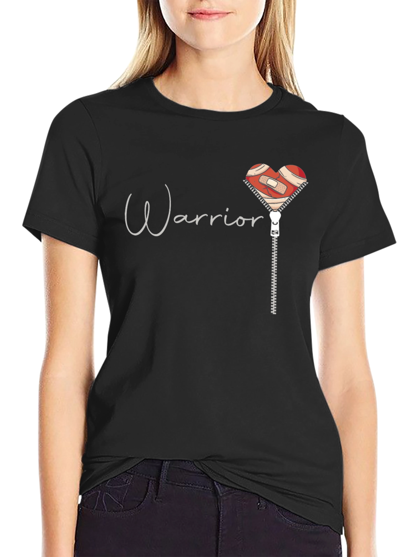 Warrior Heart Zipper T-Shirt