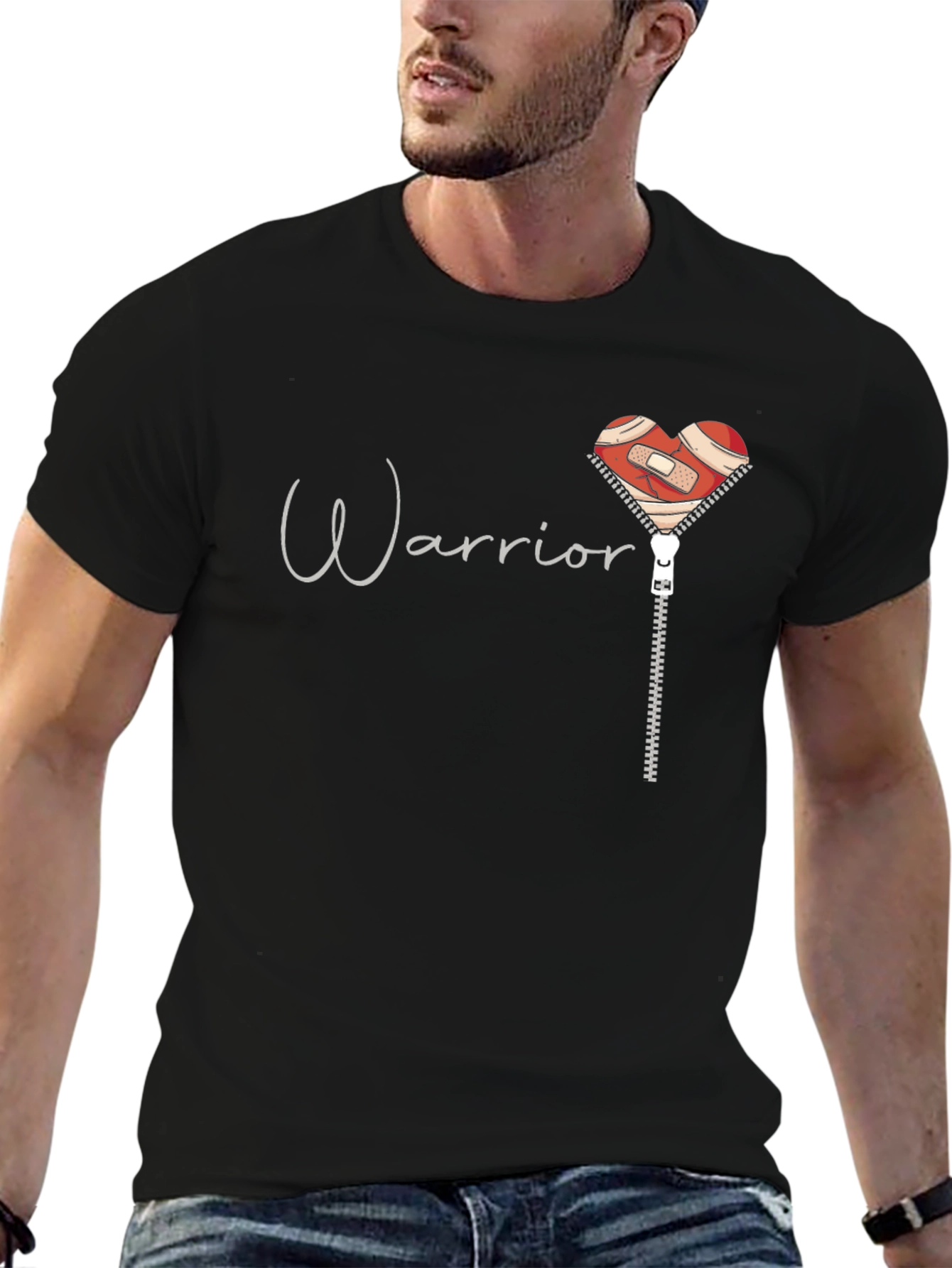 Warrior Heart Zipper T-Shirt