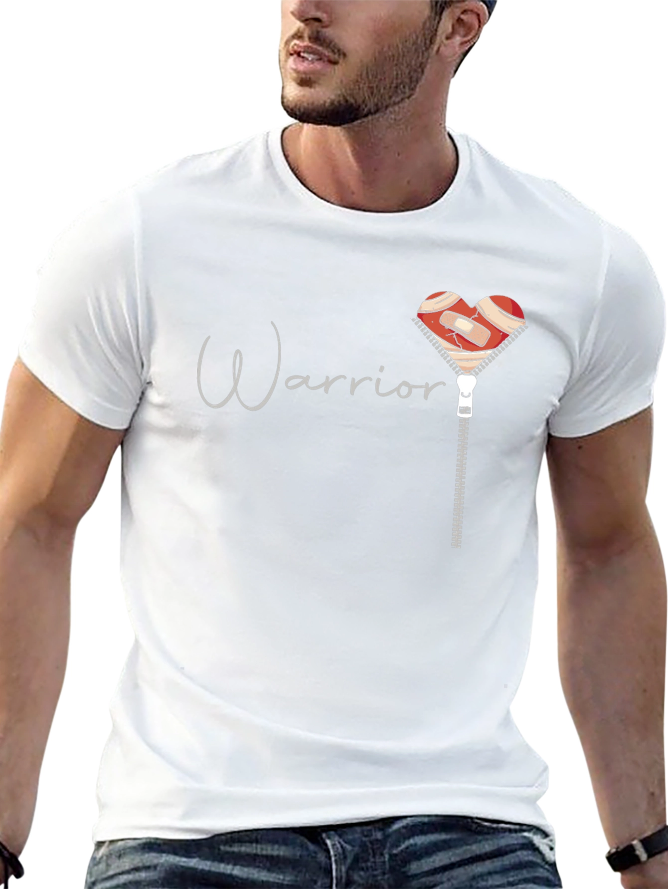 Warrior Heart Zipper T-Shirt