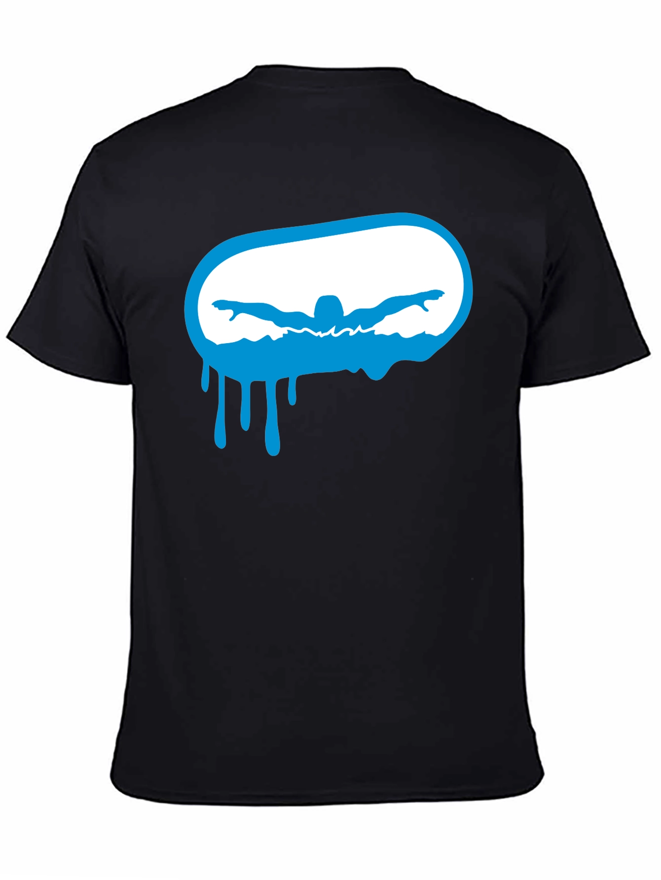 Swimmer Graphic Black T-Shirt
