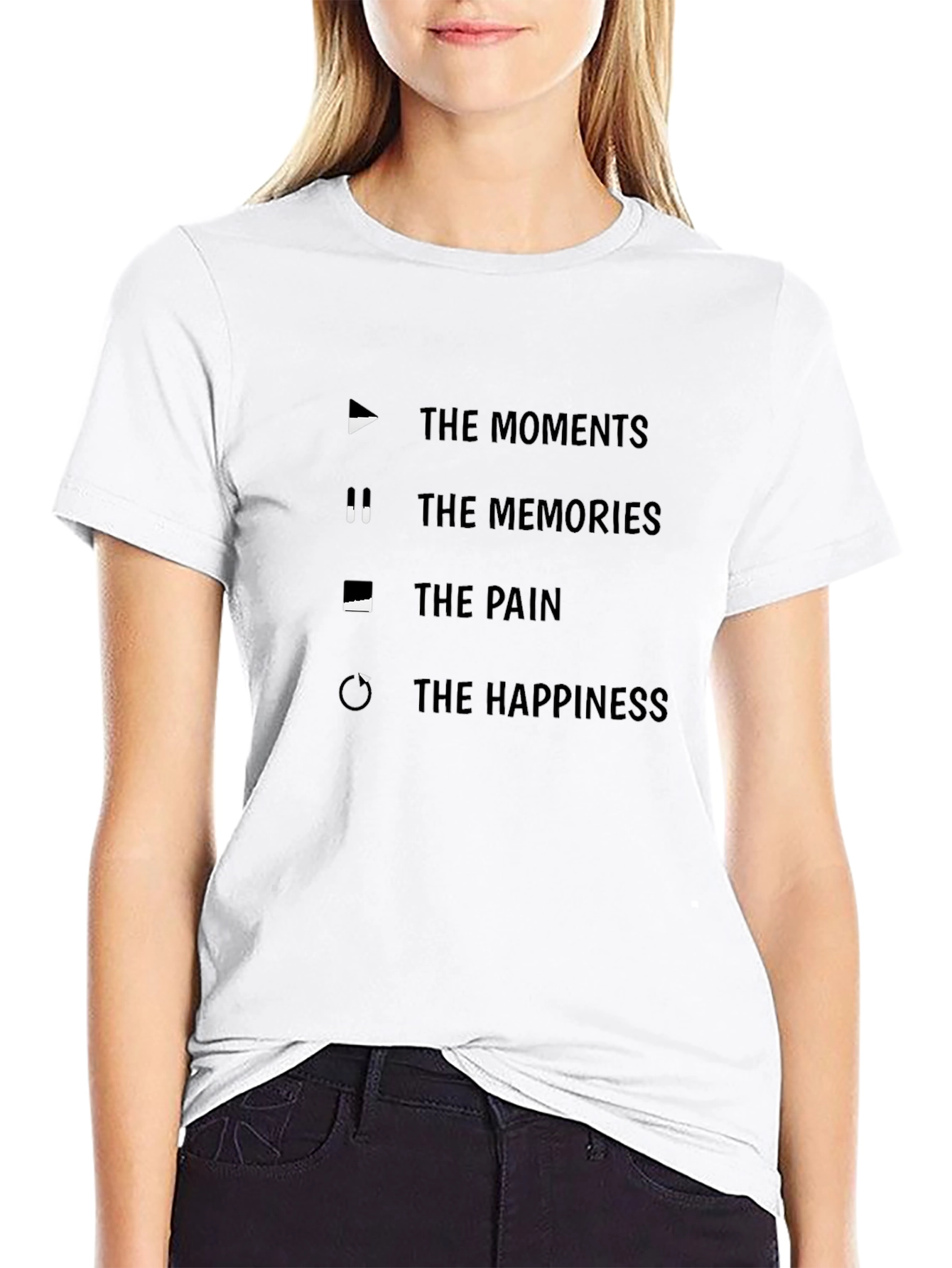 Moments Memories Pain Happiness Graphic T-Shirt