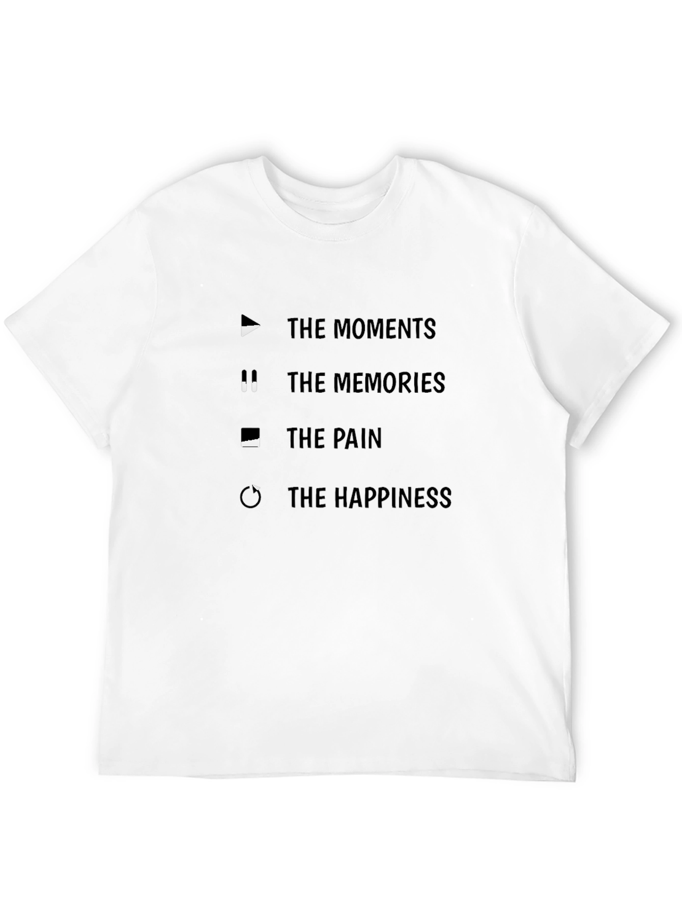 Moments Memories Pain Happiness Graphic T-Shirt