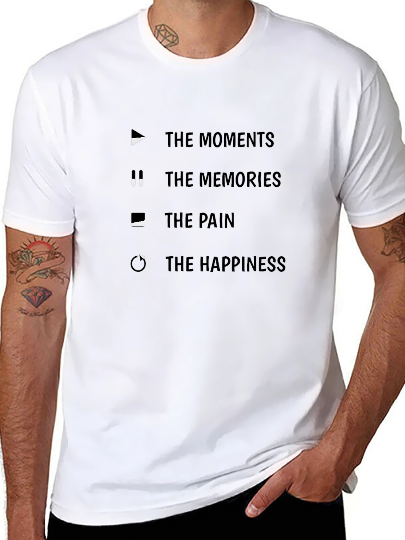 Moments Memories Pain Happiness Graphic T-Shirt