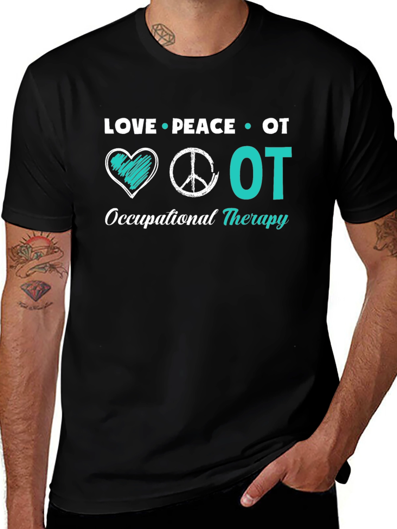Love Peace OT Occupational Therapy T-Shirt