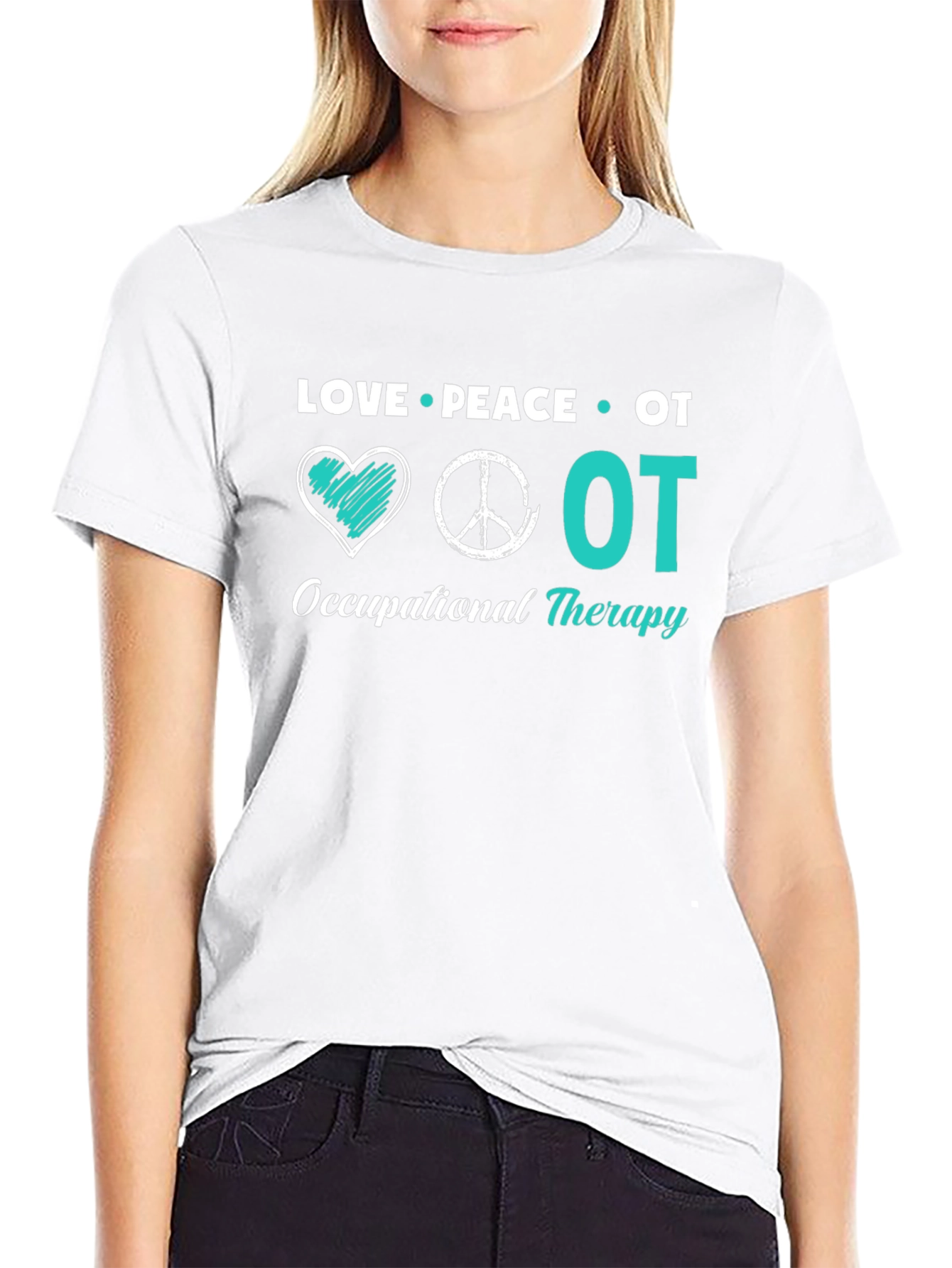 Love Peace OT Occupational Therapy T-Shirt