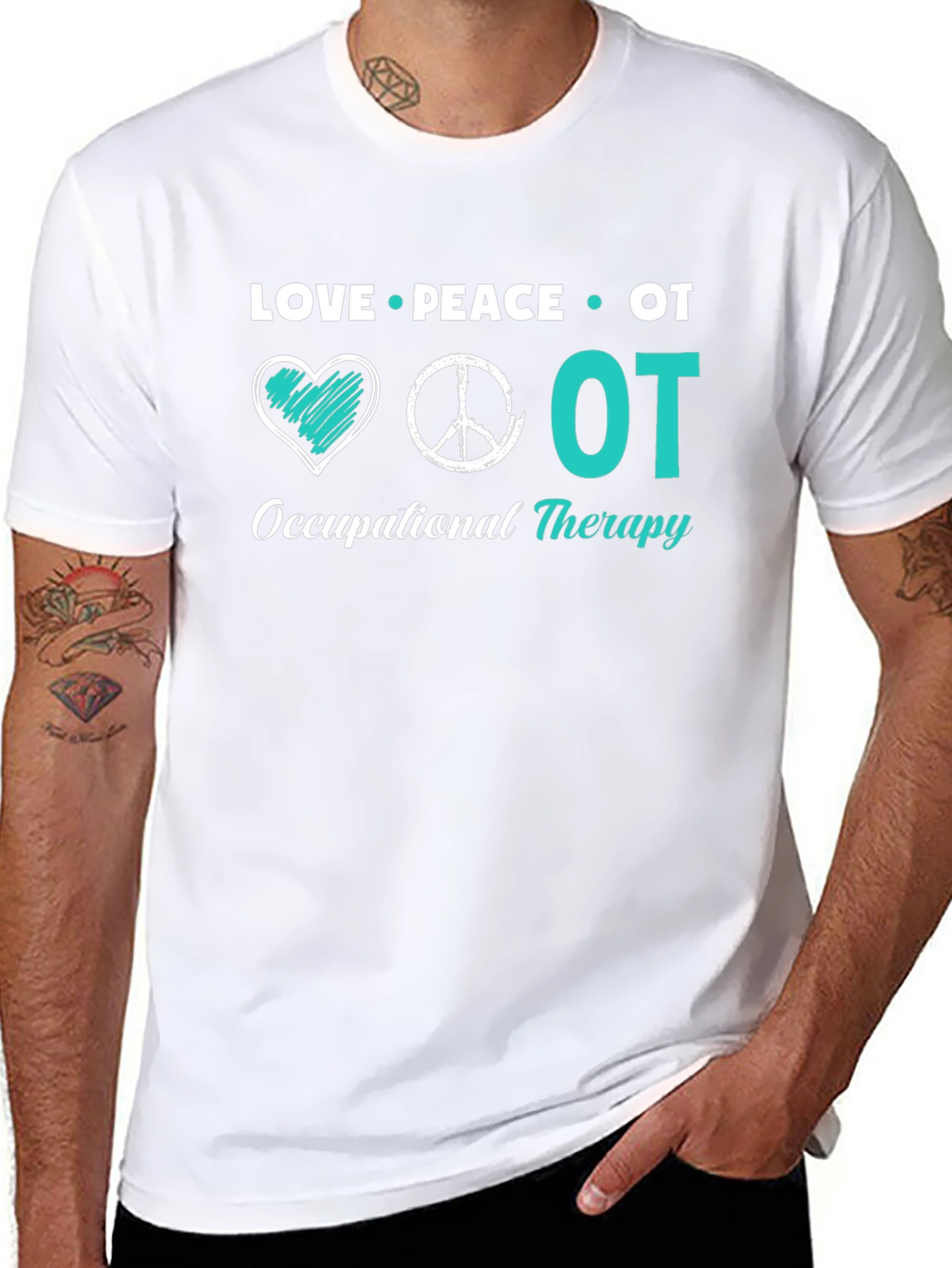 Love Peace OT Occupational Therapy T-Shirt