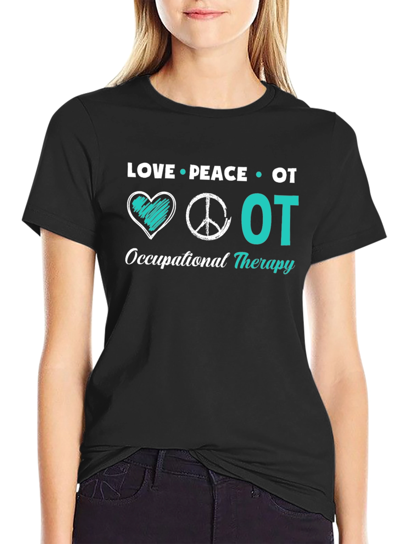 Love Peace OT Occupational Therapy T-Shirt