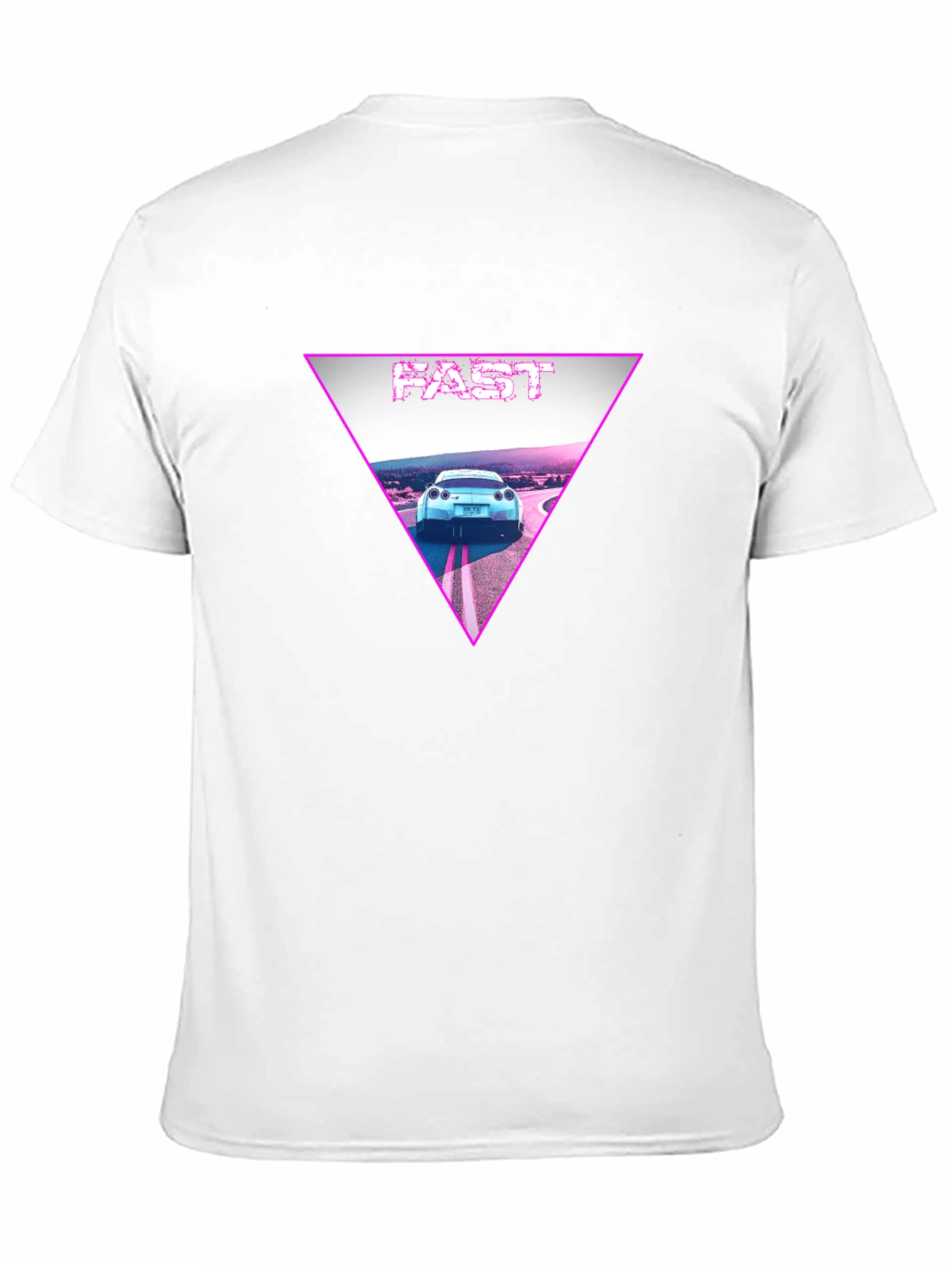 Fast Car Triangle Graphic T-Shirt