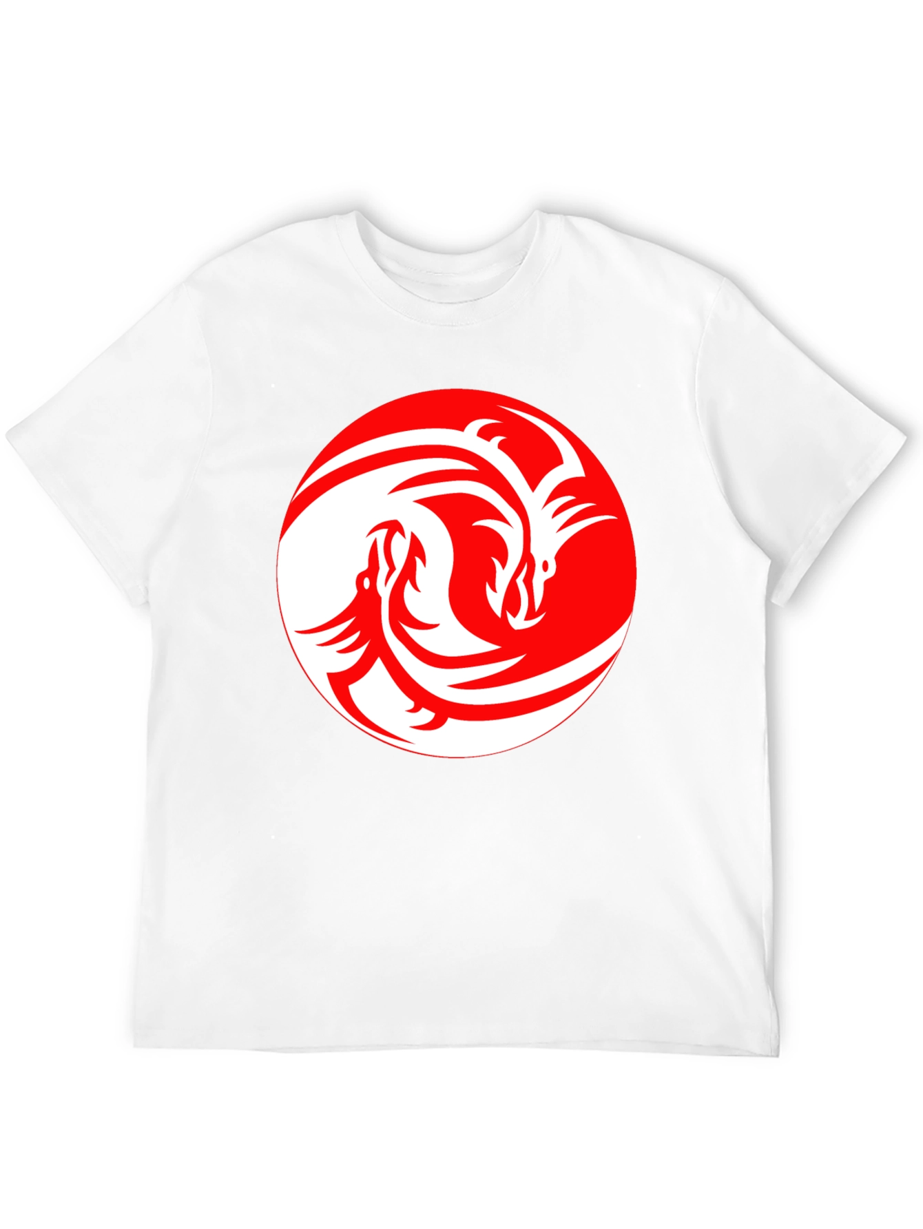 Dragon Yin Yang Graphic Tee - Black