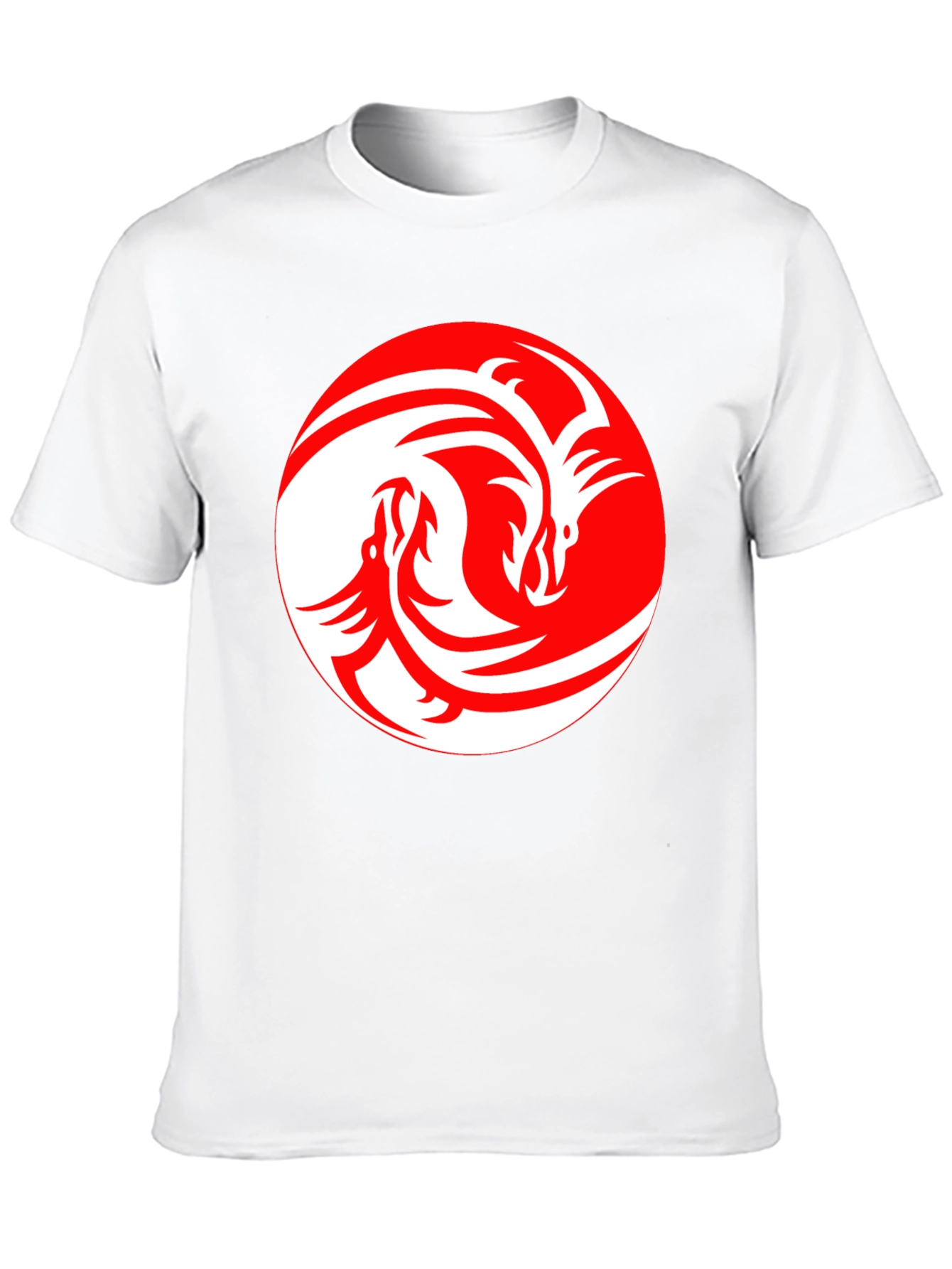 Dragon Yin Yang Graphic Tee - Black