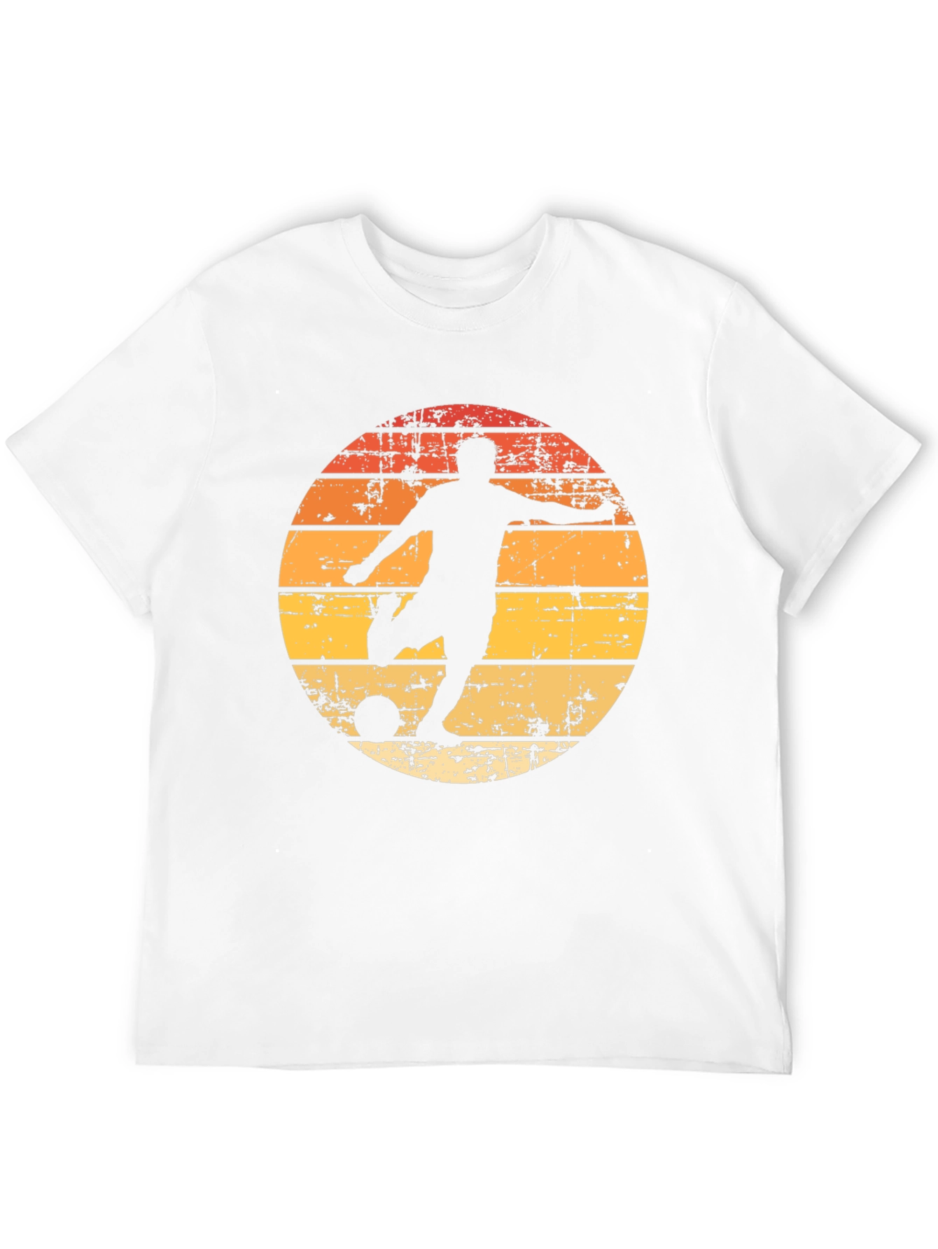 Retro Soccer Player Graphic Tee - Black