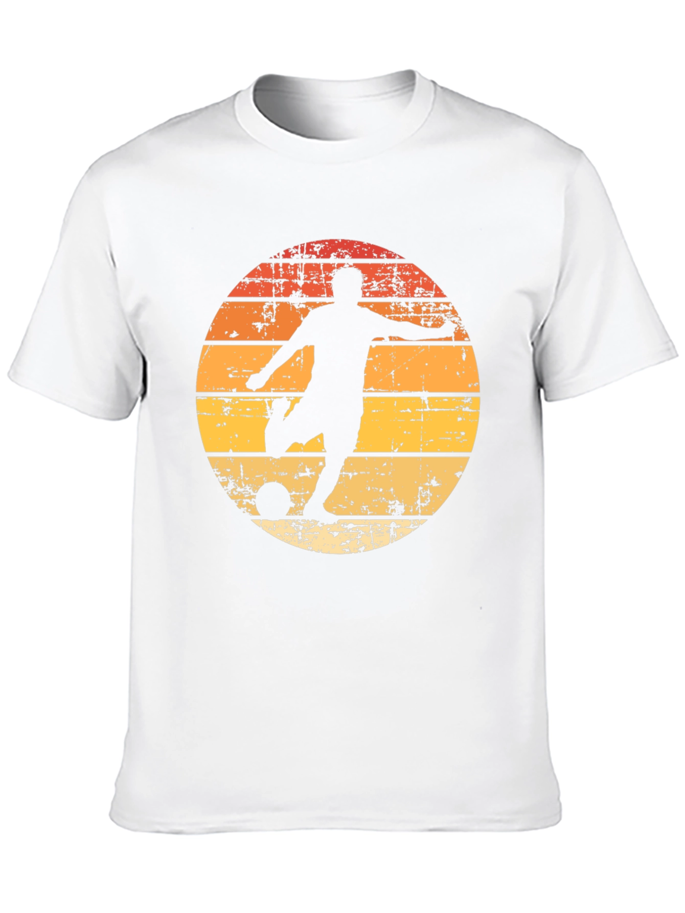 Retro Soccer Player Graphic Tee - Black