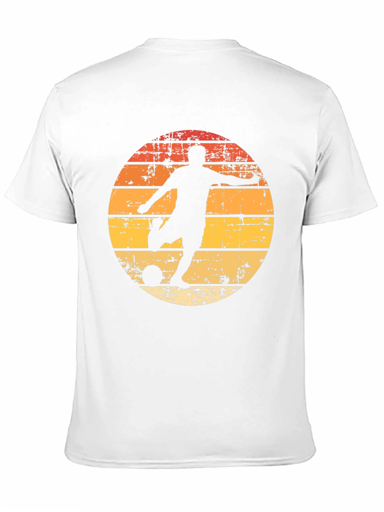 Retro Soccer Player Graphic Tee - Black