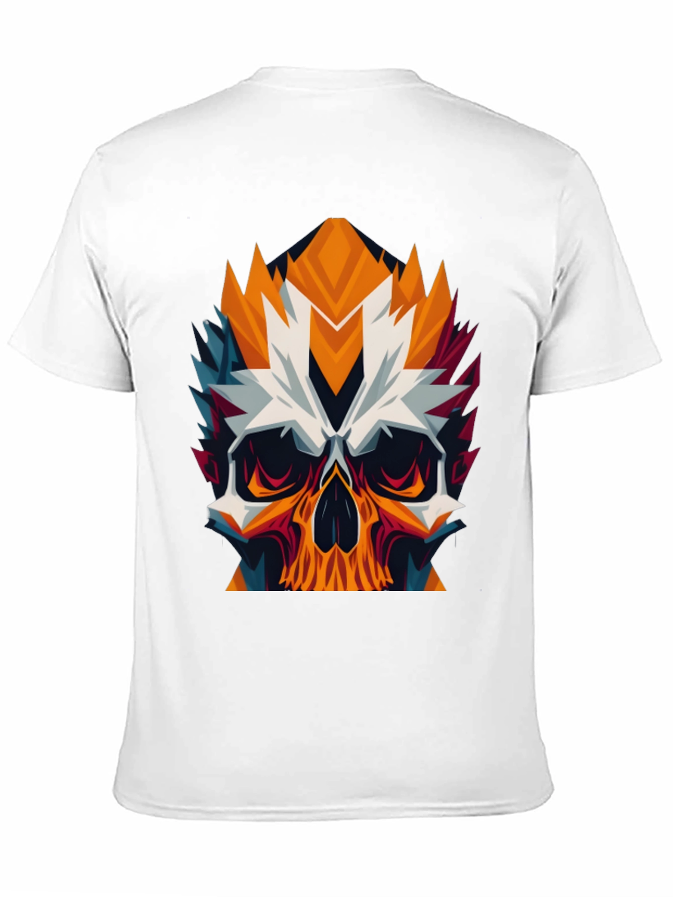 Geometric Skull Graphic Tee - Bold Black T-Shirt