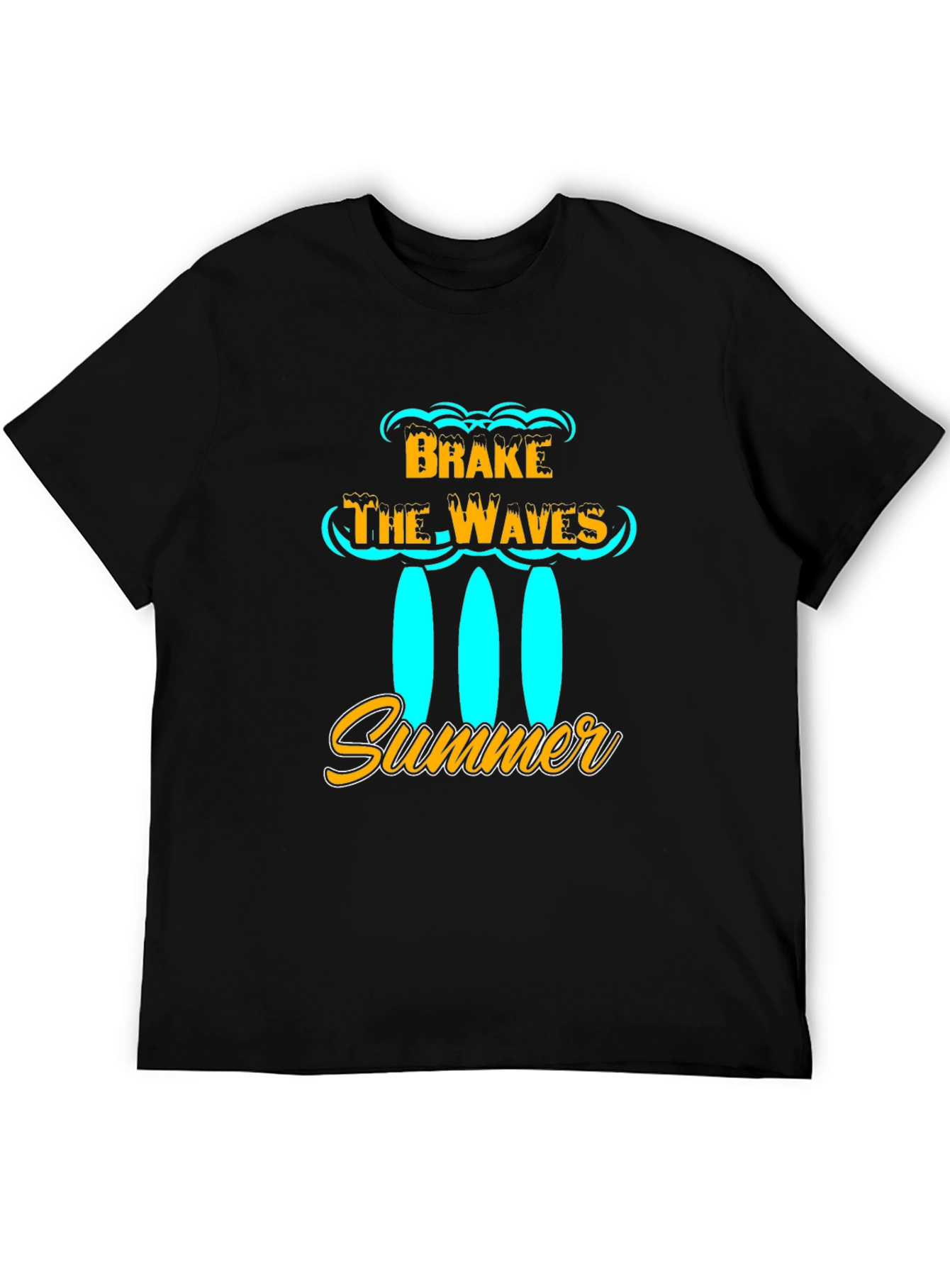 Brake the Waves Summer Black T-Shirt