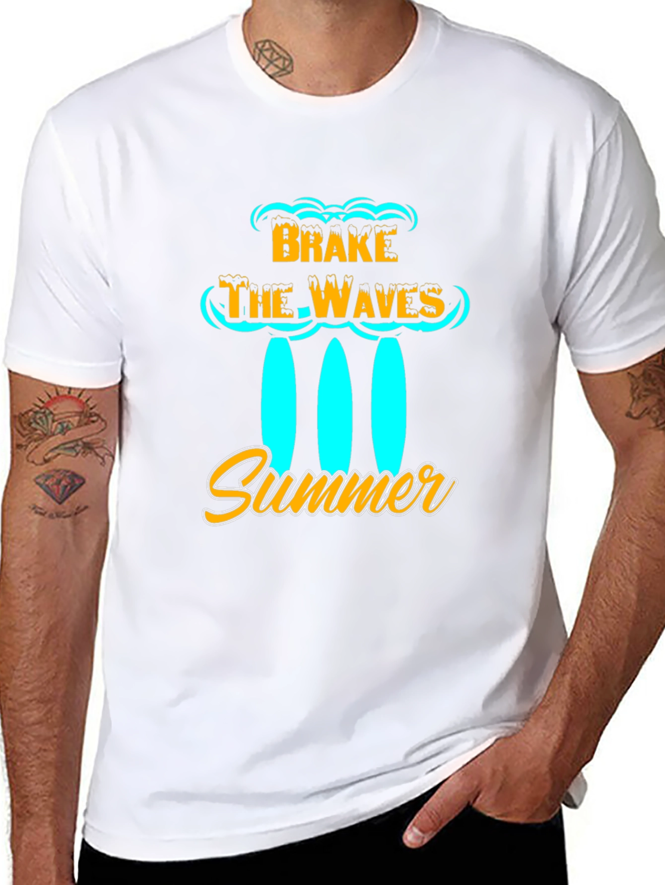 Brake the Waves Summer Black T-Shirt