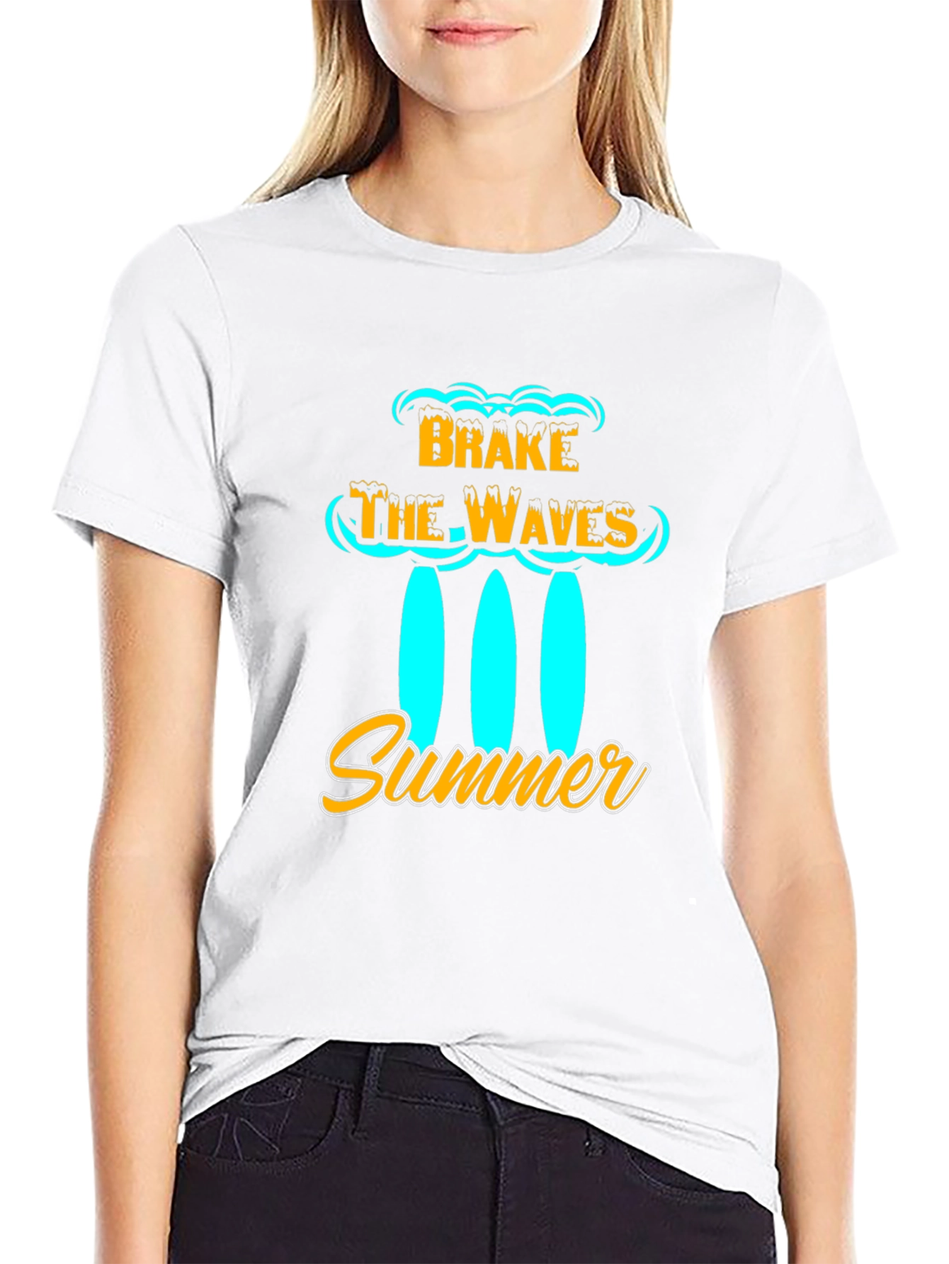 Brake the Waves Summer Black T-Shirt