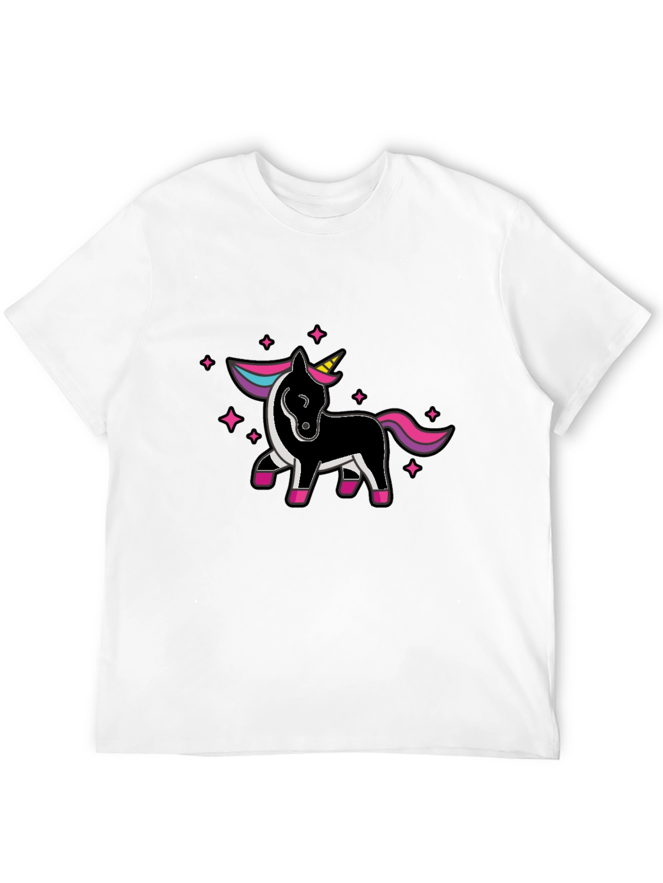 Unicorn Graphic Black T-Shirt