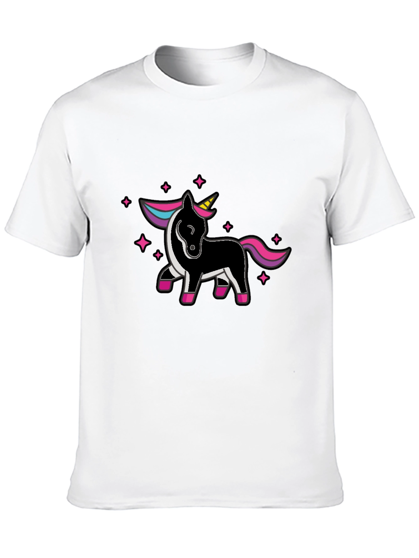 Unicorn Graphic Black T-Shirt