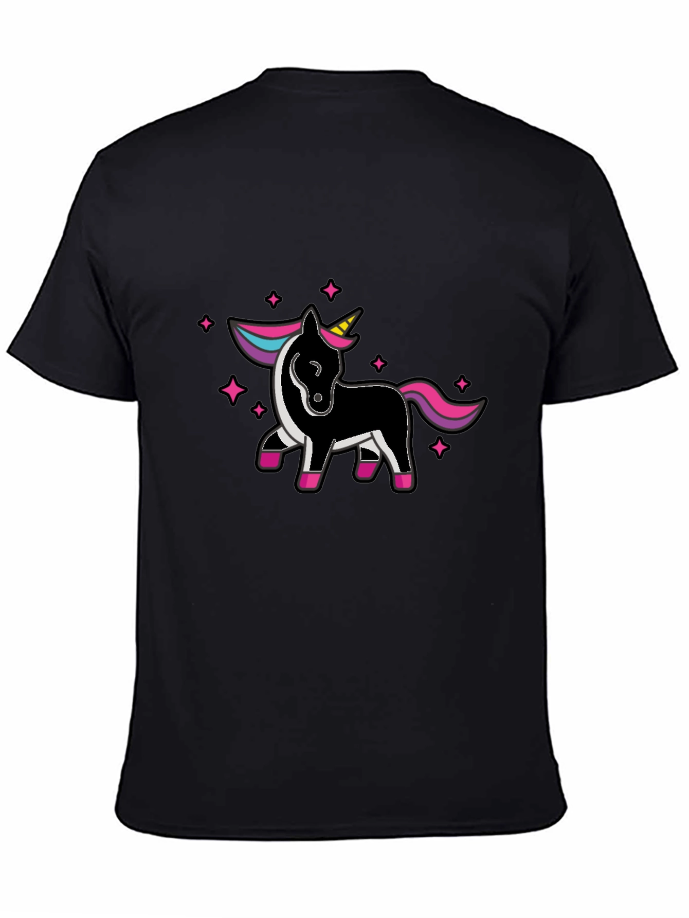 Unicorn Graphic Black T-Shirt
