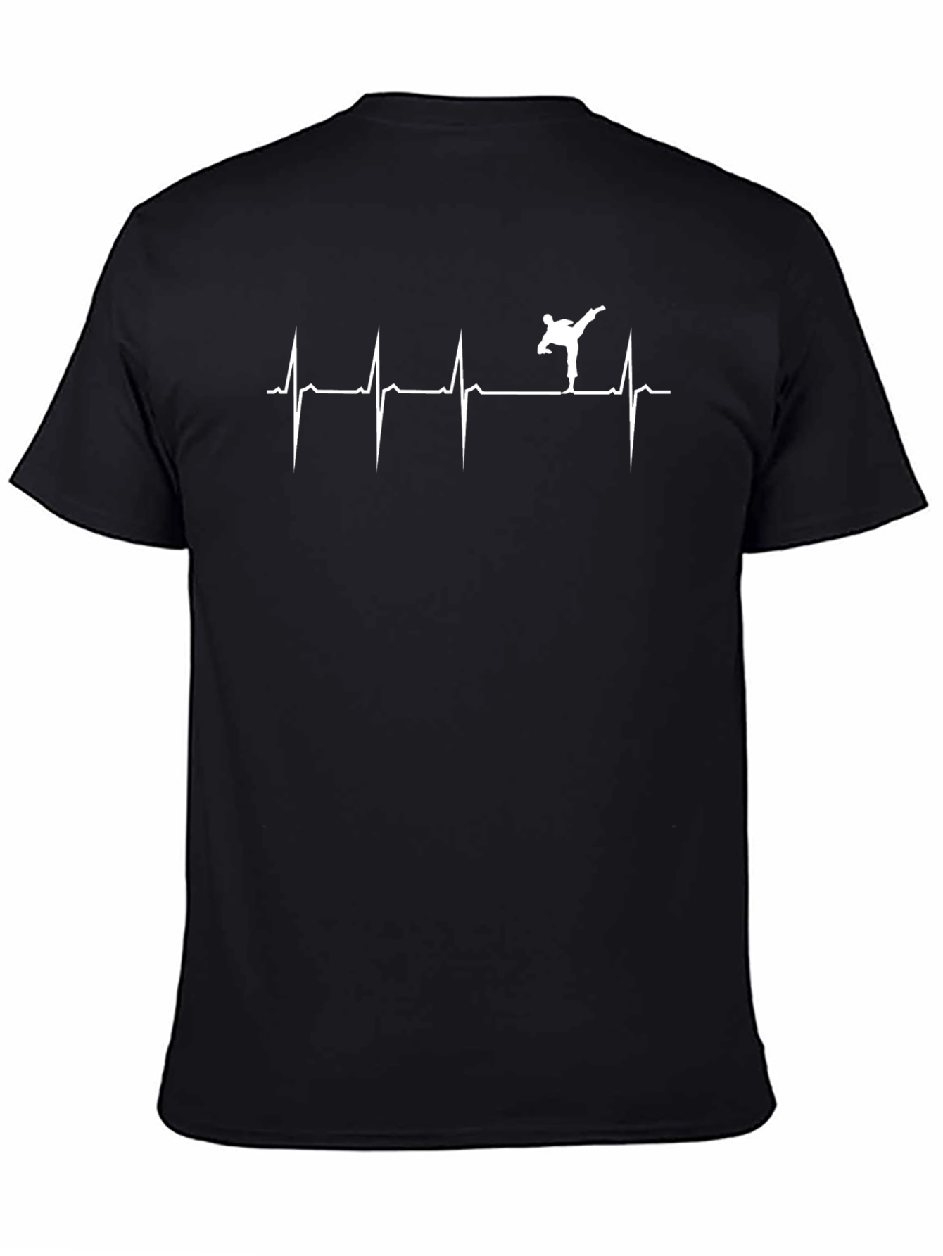 Martial Arts Heartbeat T-Shirt - Karate Kick Design