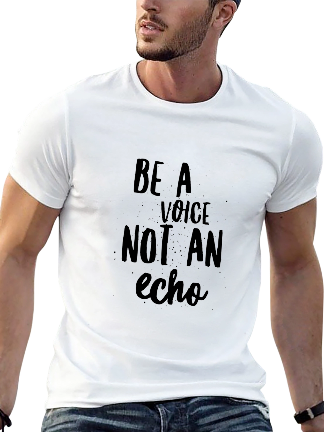 Be a Voice Not an Echo Black T-Shirt