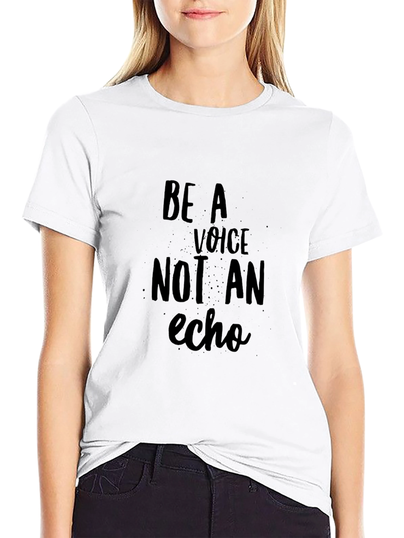 Be a Voice Not an Echo Black T-Shirt