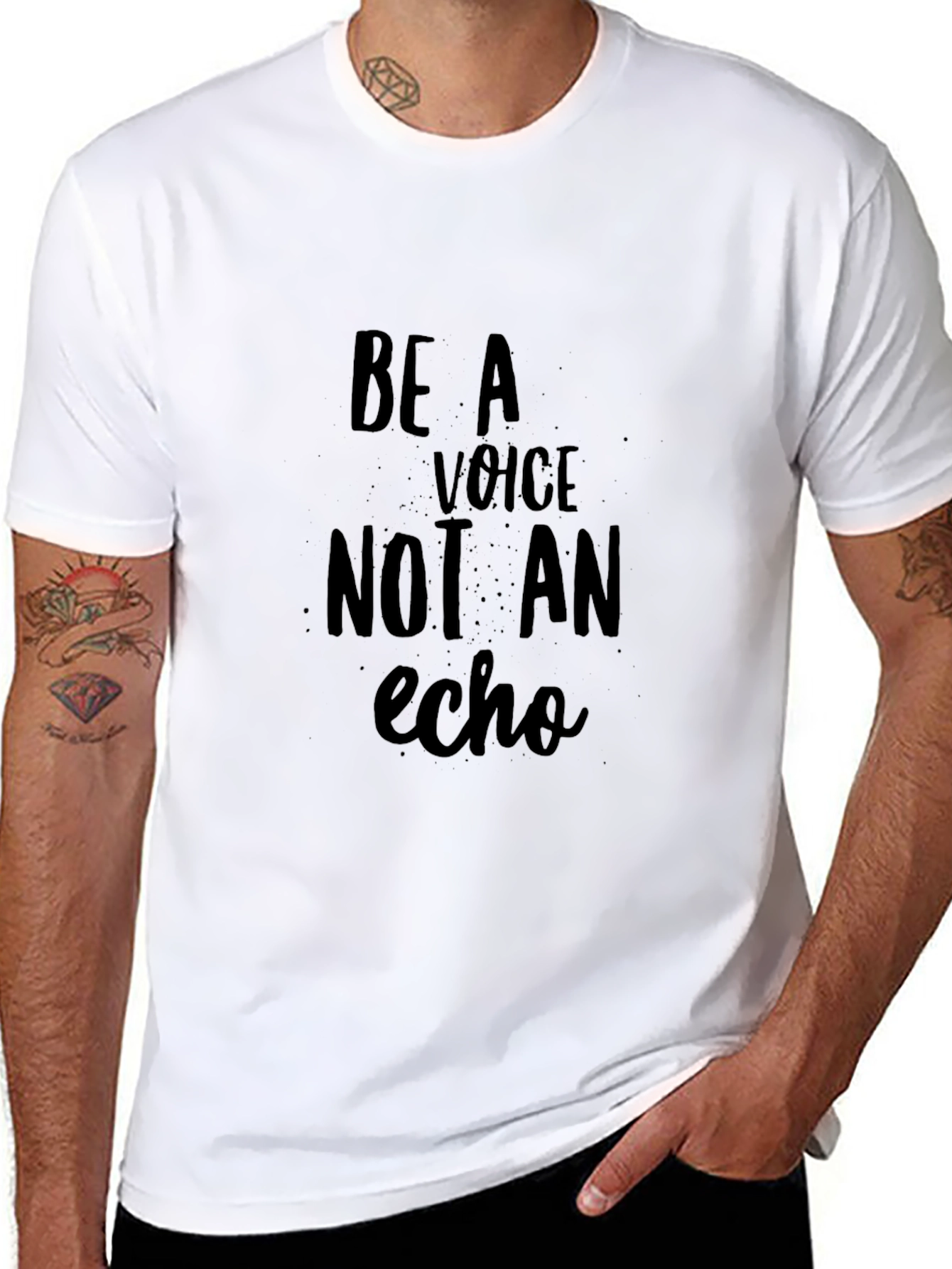 Be a Voice Not an Echo Black T-Shirt