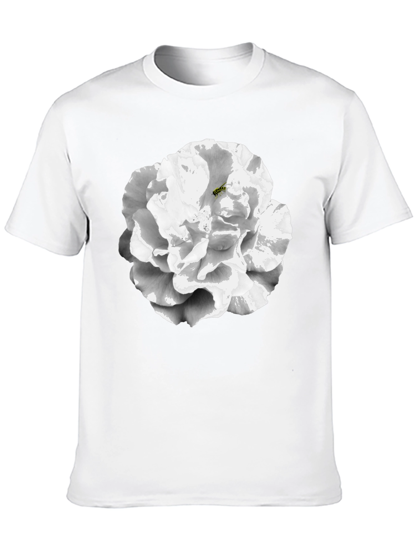 Floral Graphic T-Shirt - Black Cotton Blend