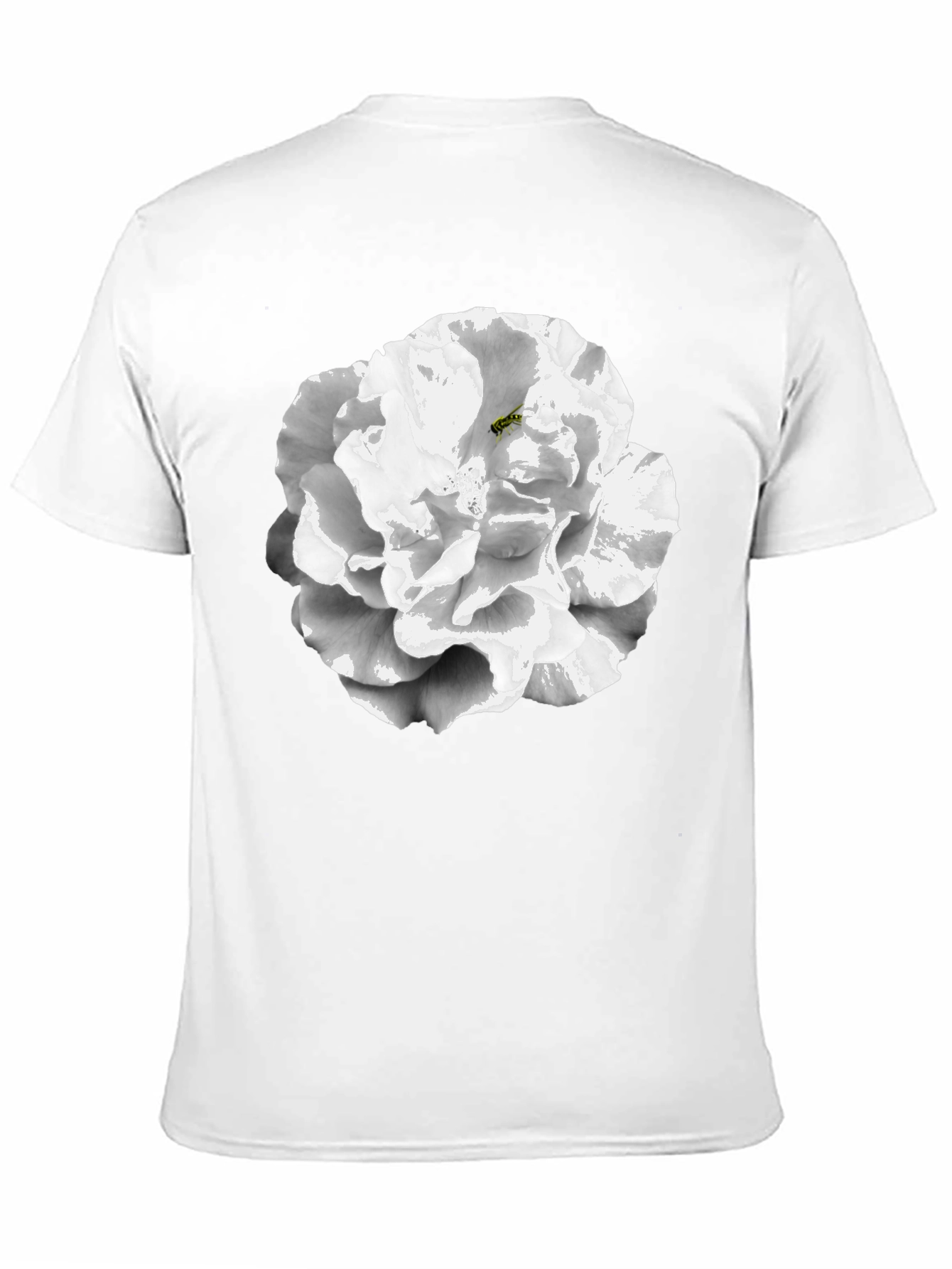 Floral Graphic T-Shirt - Black Cotton Blend