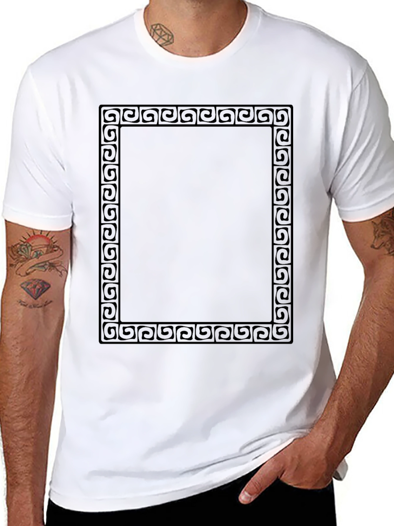 Geometric Frame Black T-Shirt