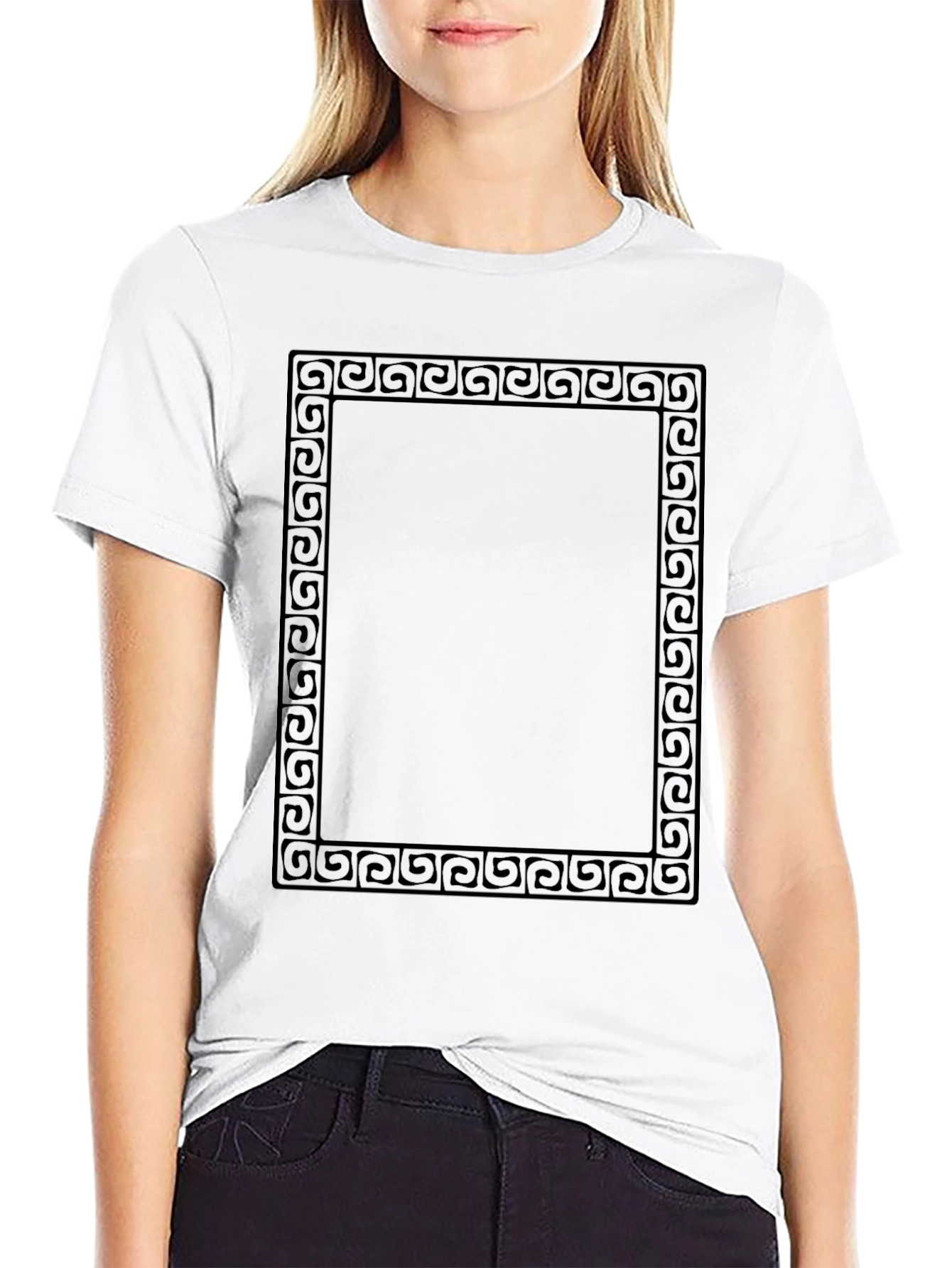 Geometric Frame Black T-Shirt