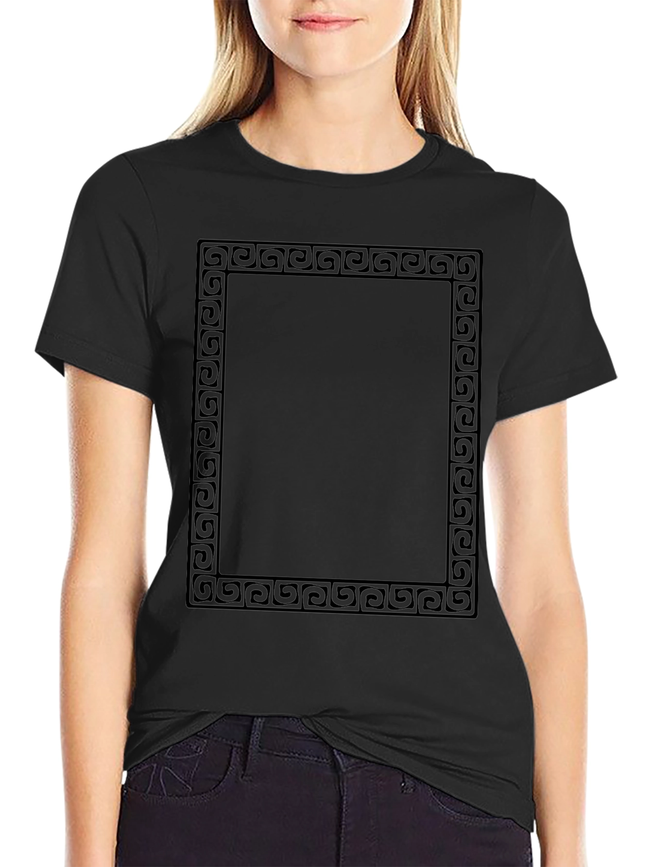 Geometric Frame Black T-Shirt