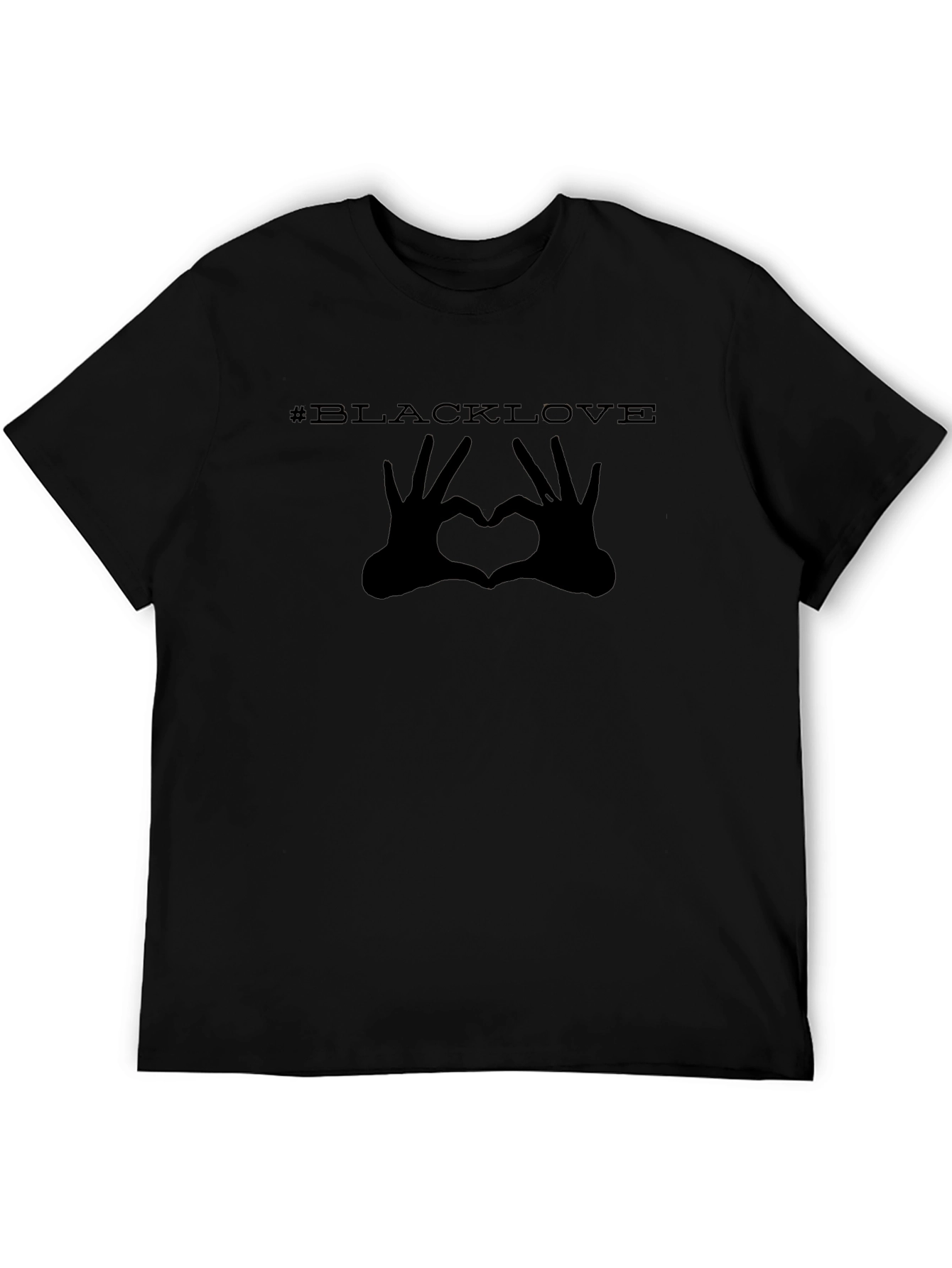 #BlackLove Heart Hands Graphic Tee - Black