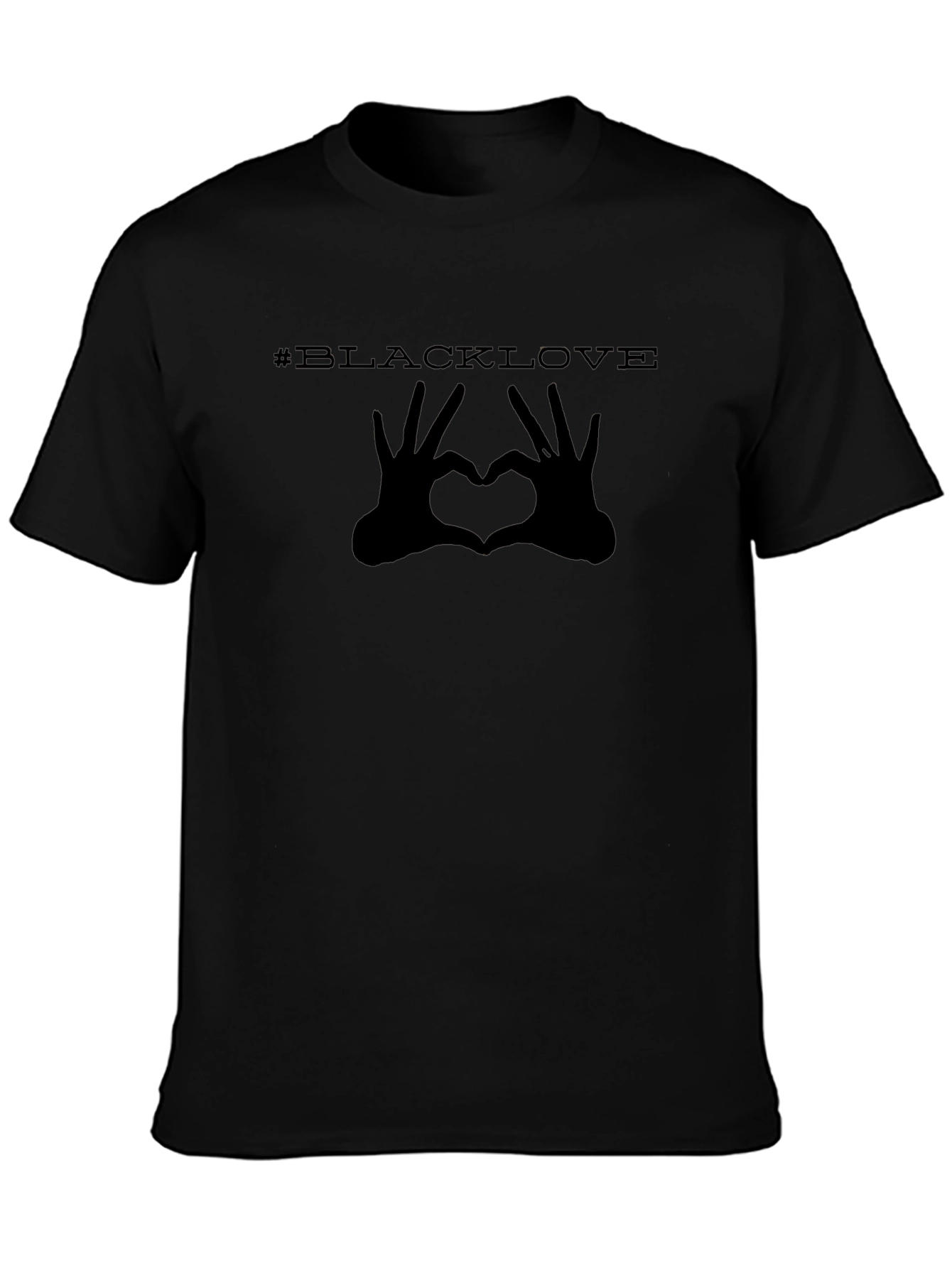 #BlackLove Heart Hands Graphic Tee - Black