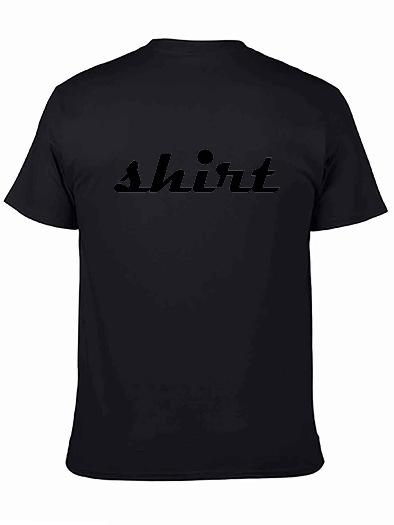 Black Shirt Graphic Tee - Minimalist Style