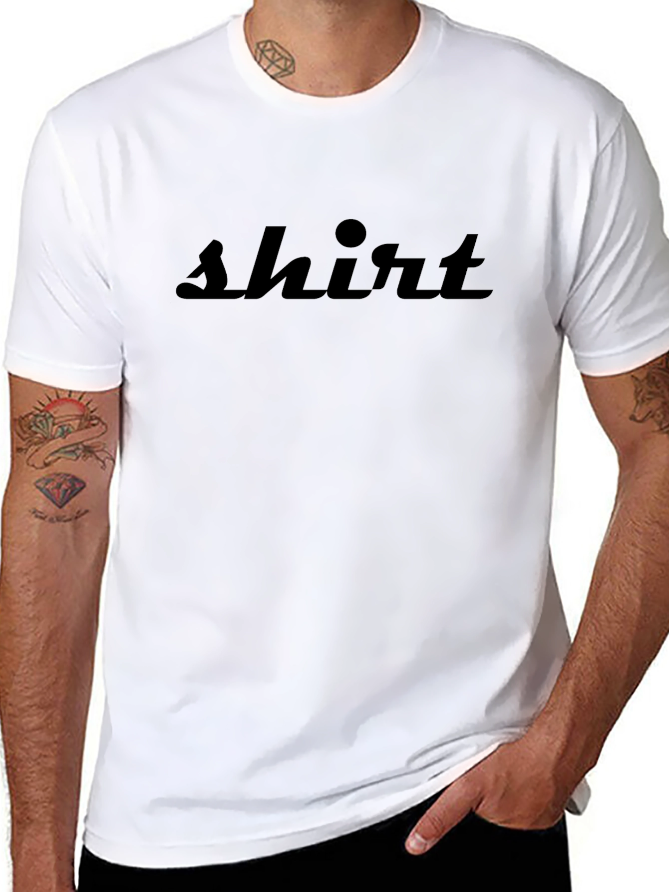 Black Shirt Graphic Tee - Minimalist Style