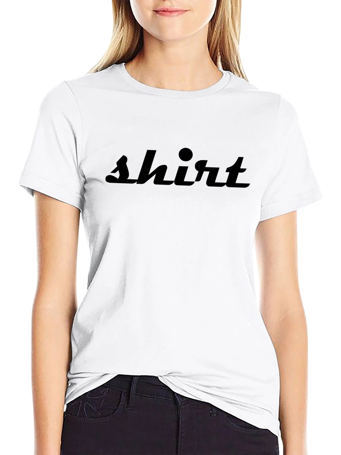 Black Shirt Graphic Tee - Minimalist Style
