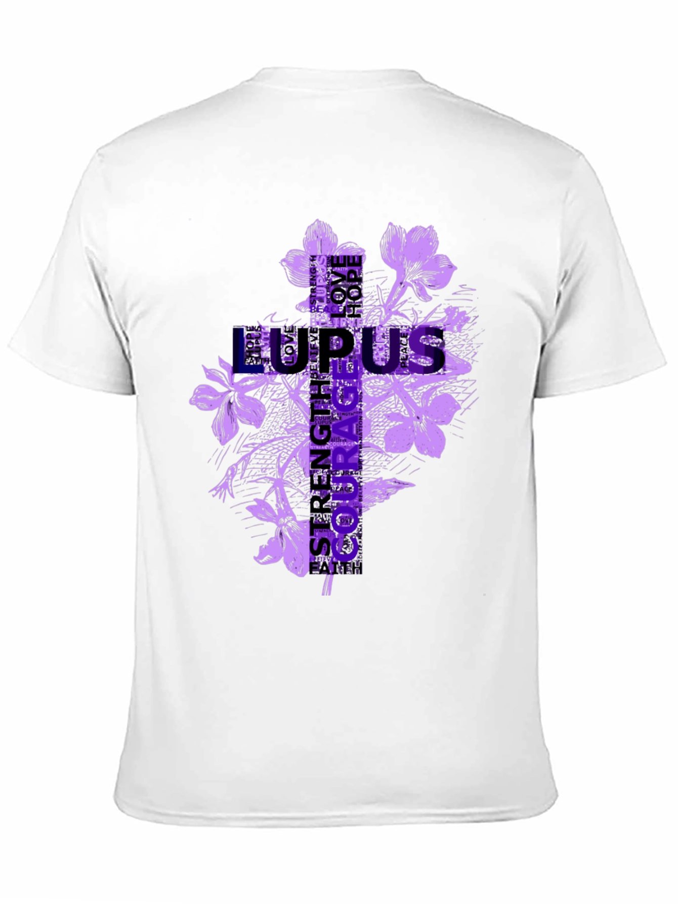 Lupus Awareness Flower Graphic T-Shirt