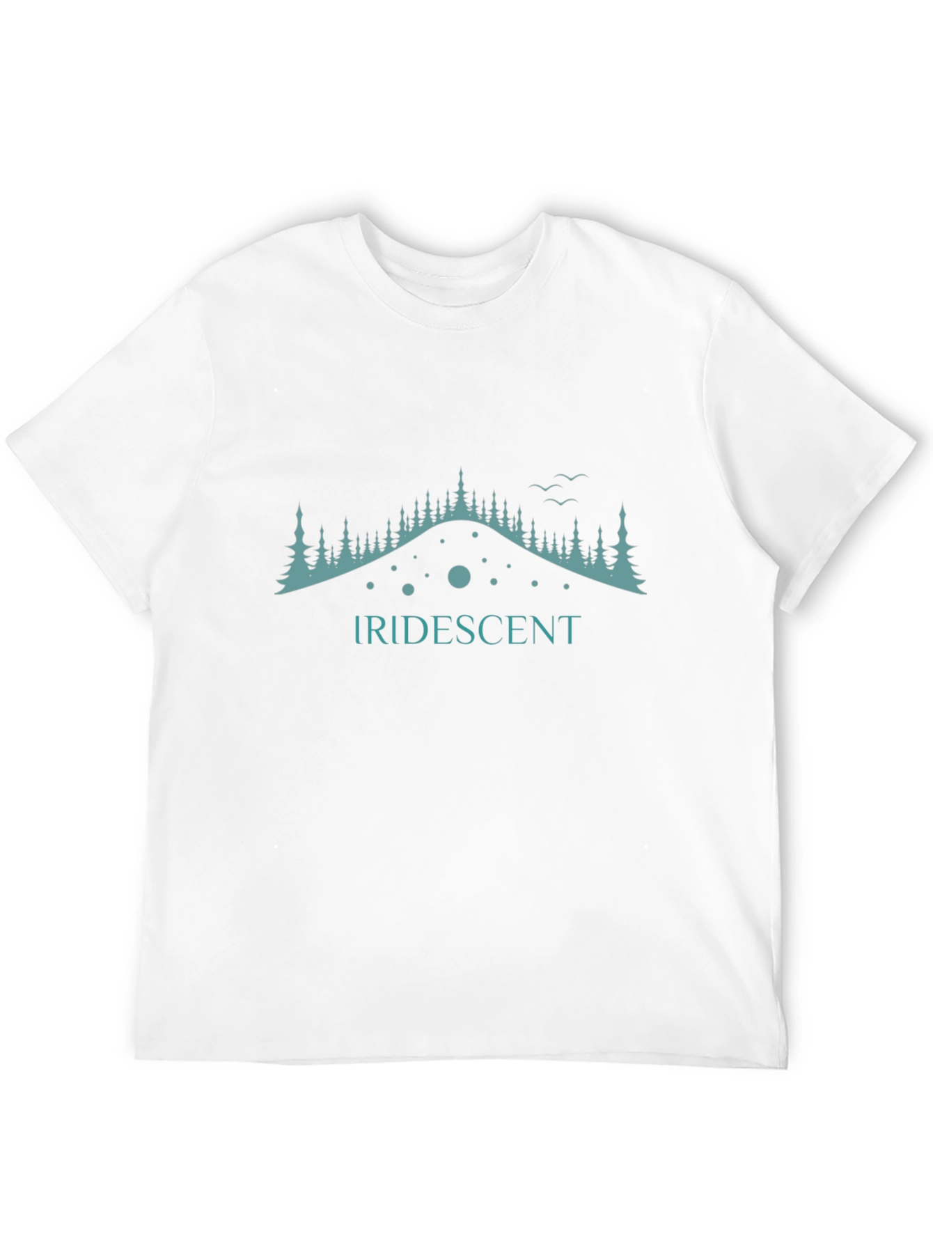 Iridescent Graphic Tee - Mountain Design