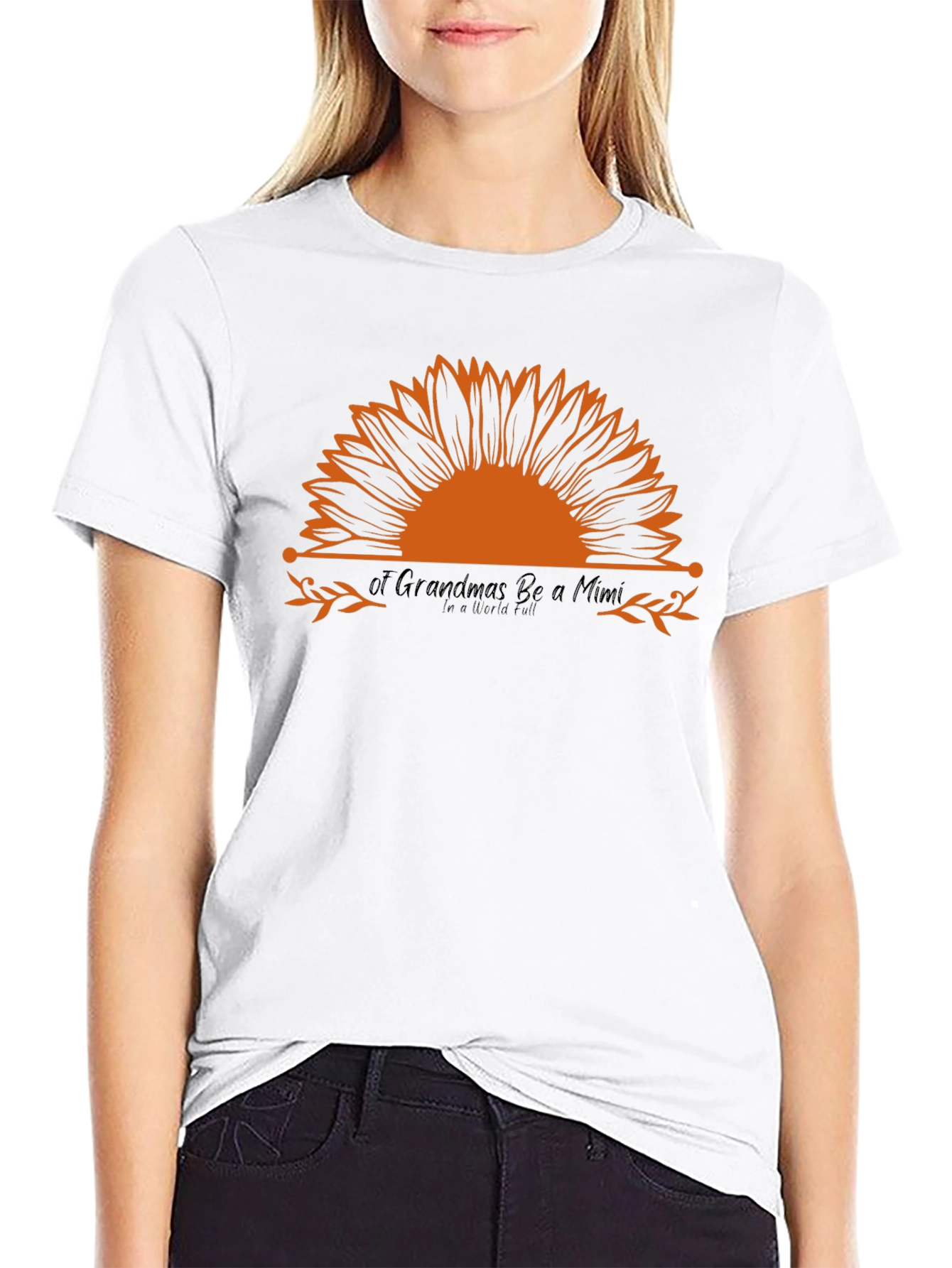 Sunflower Mimi Graphic Tee - Soft Black Cotton