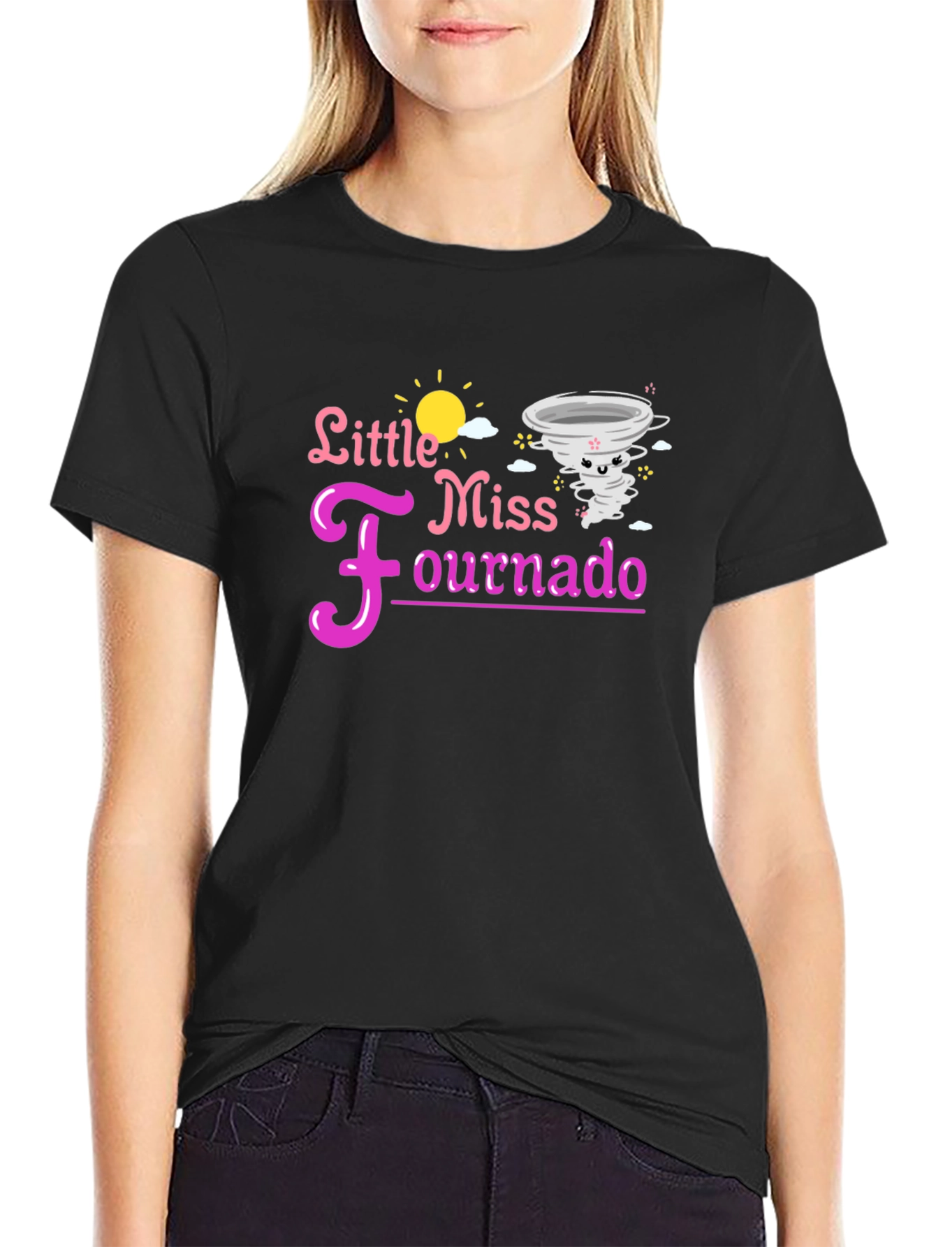 Little Miss Fournado Black Tee