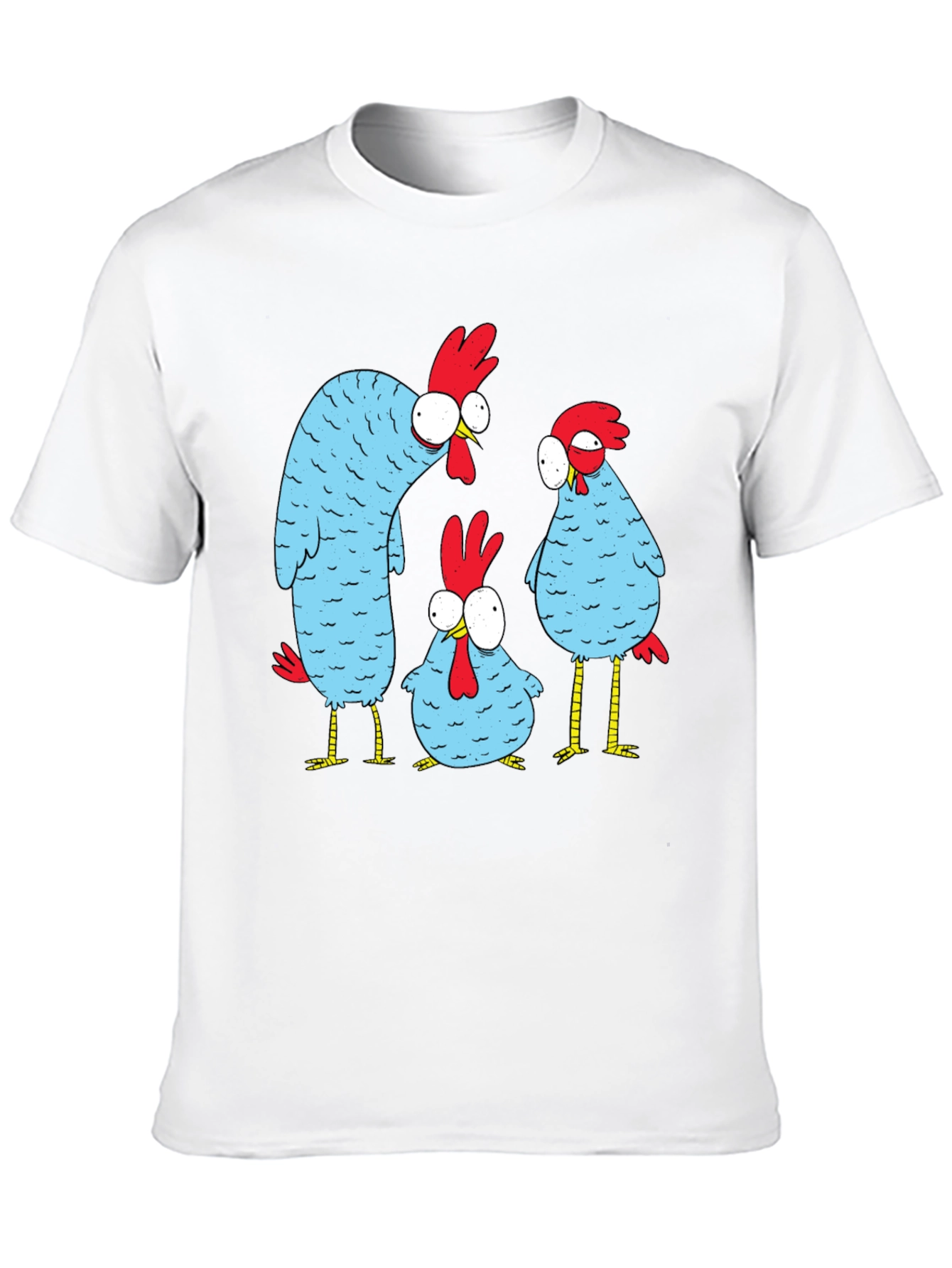 Funny Chicken Graphic T-Shirt - Black