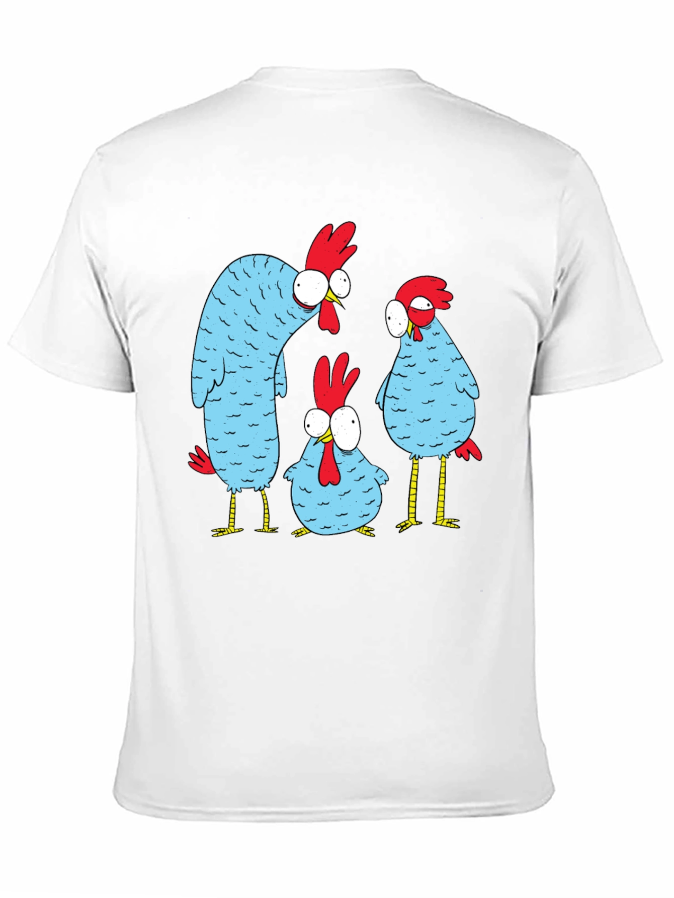Funny Chicken Graphic T-Shirt - Black