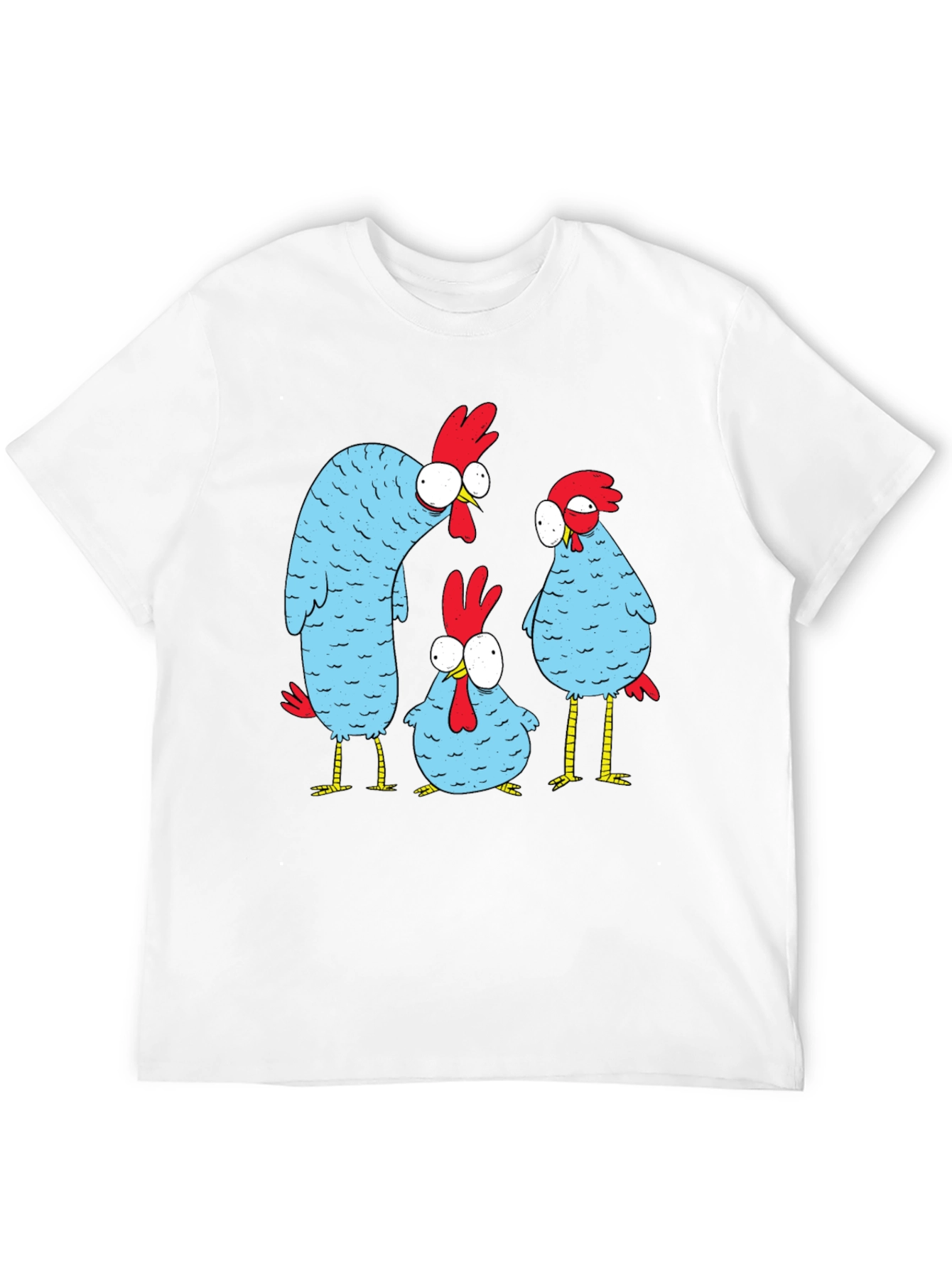 Funny Chicken Graphic T-Shirt - Black