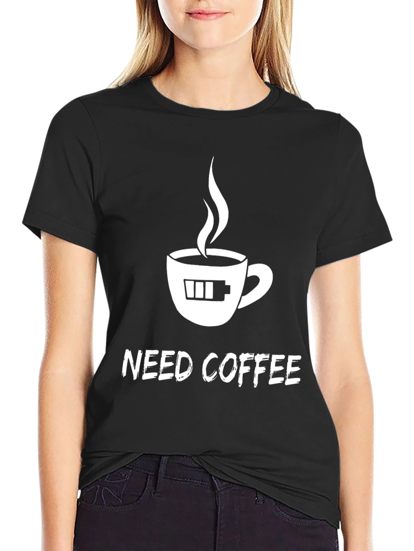 Need Coffee Battery T-Shirt