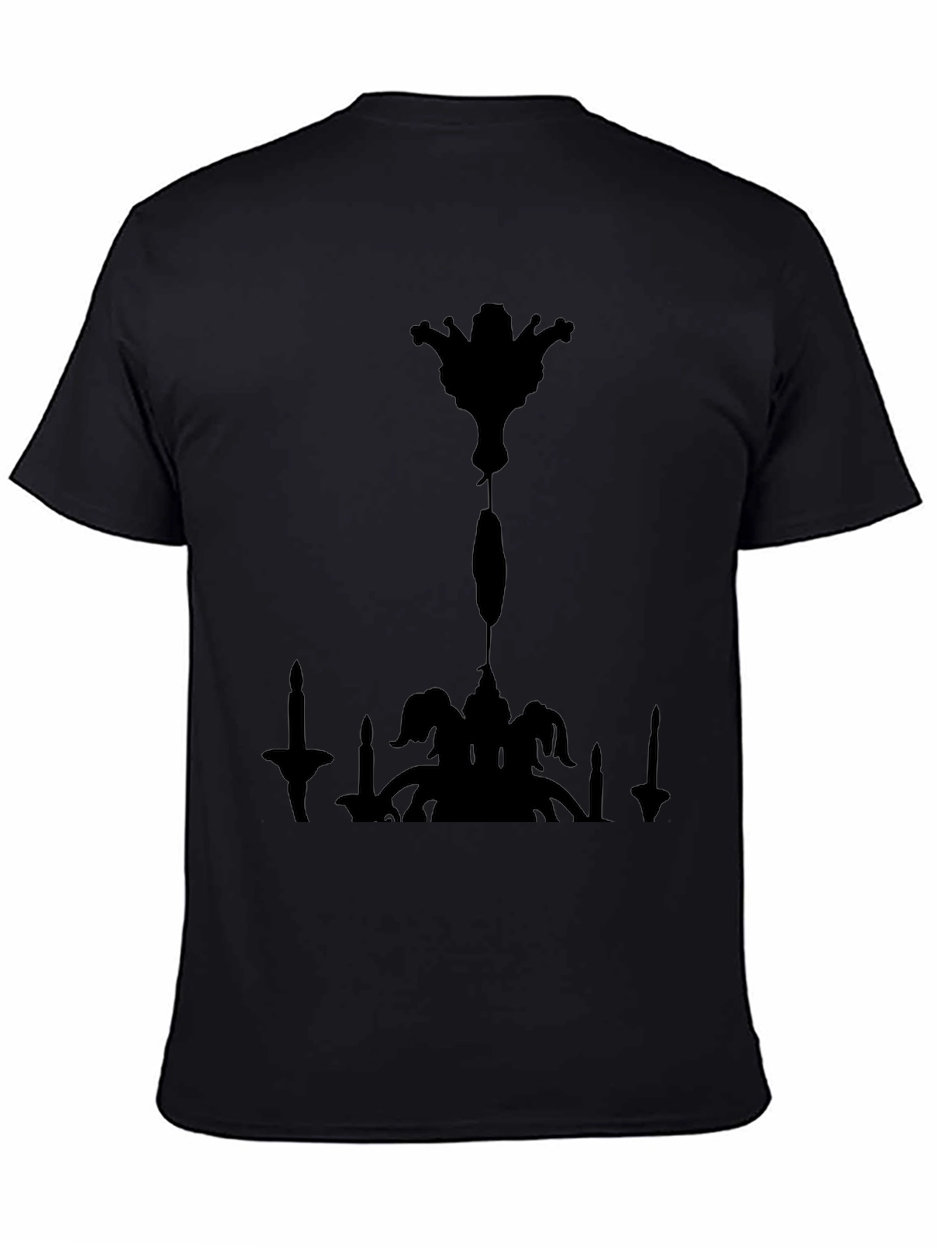 Chandelier Silhouette Graphic Tee - Mens Black T-Shirt