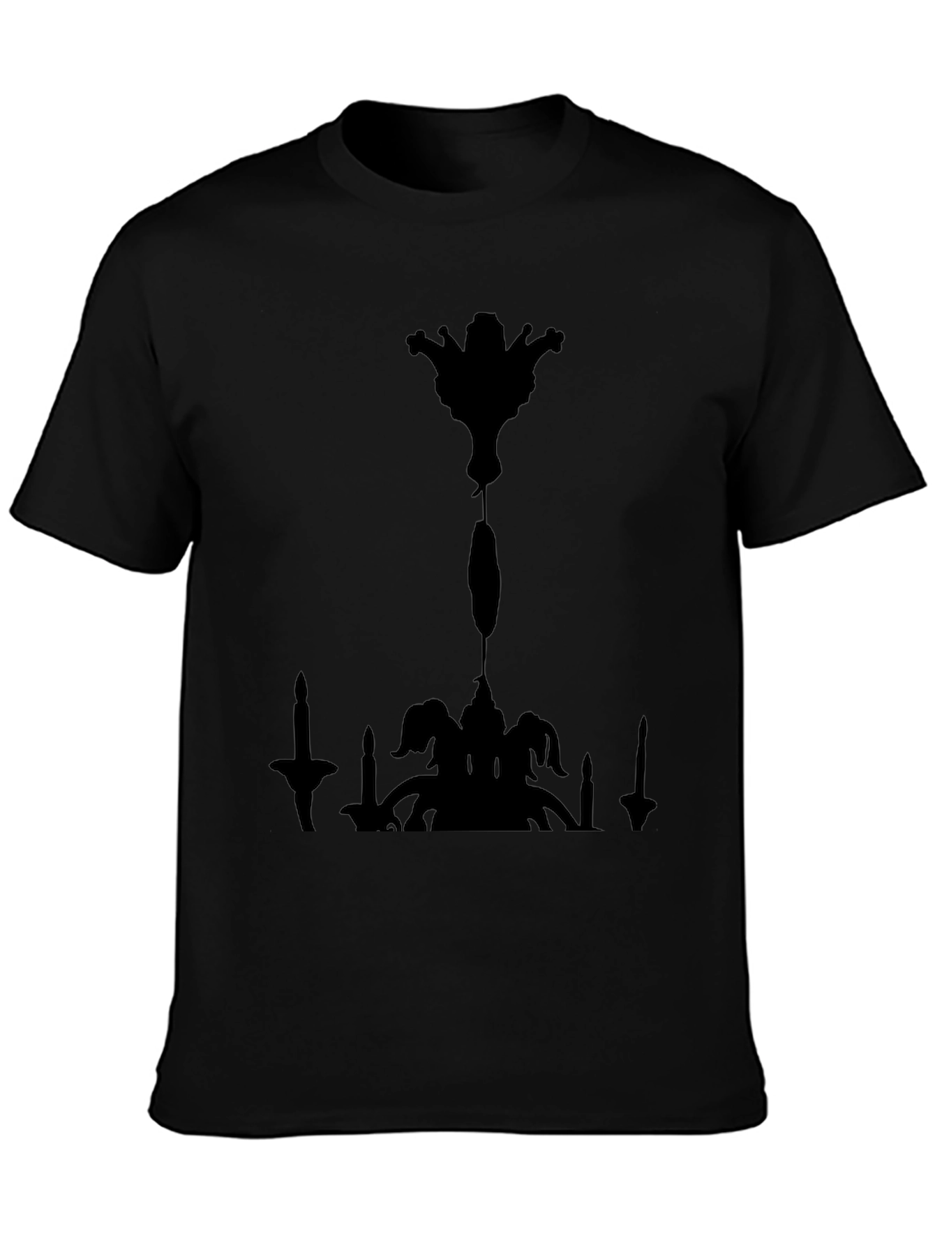 Chandelier Silhouette Graphic Tee - Mens Black T-Shirt